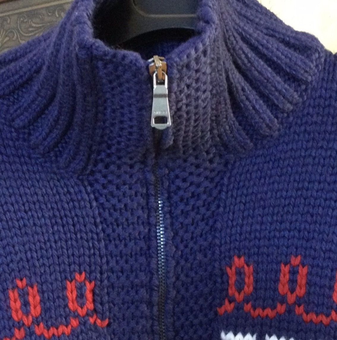 Gucci GUCCI Relaxed Intarsia Wool Zip-Up Cardigan –Sz M – LIMITED Size US M / EU 48-50 / 2 - 14 Thumbnail