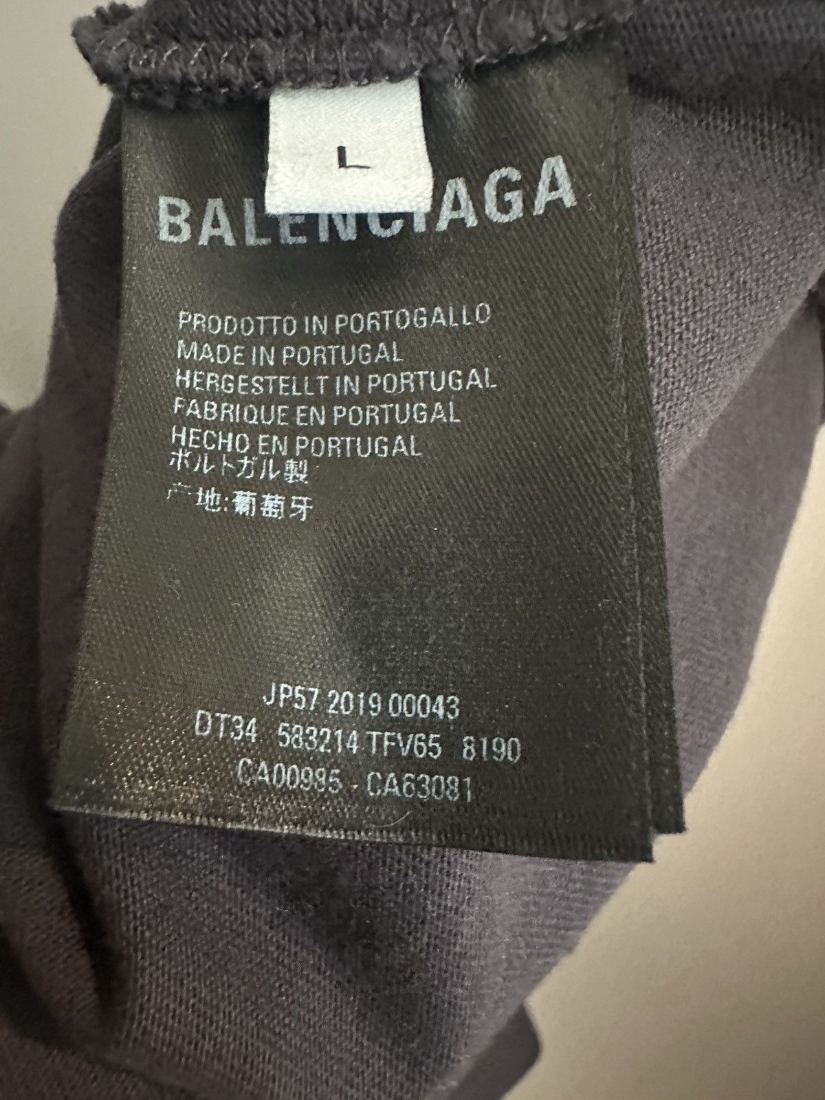 Balenciaga Balenciaga Longline Logo T-shirt Size US L / EU 52-54 / 3 - 5 Thumbnail