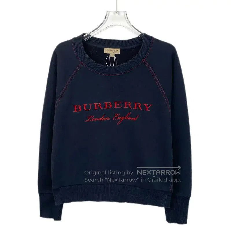 Burberry Burberry Navy Cotton Women's Sweatshirt. Size S / US 4 / IT 40 - 1 Thumbnail