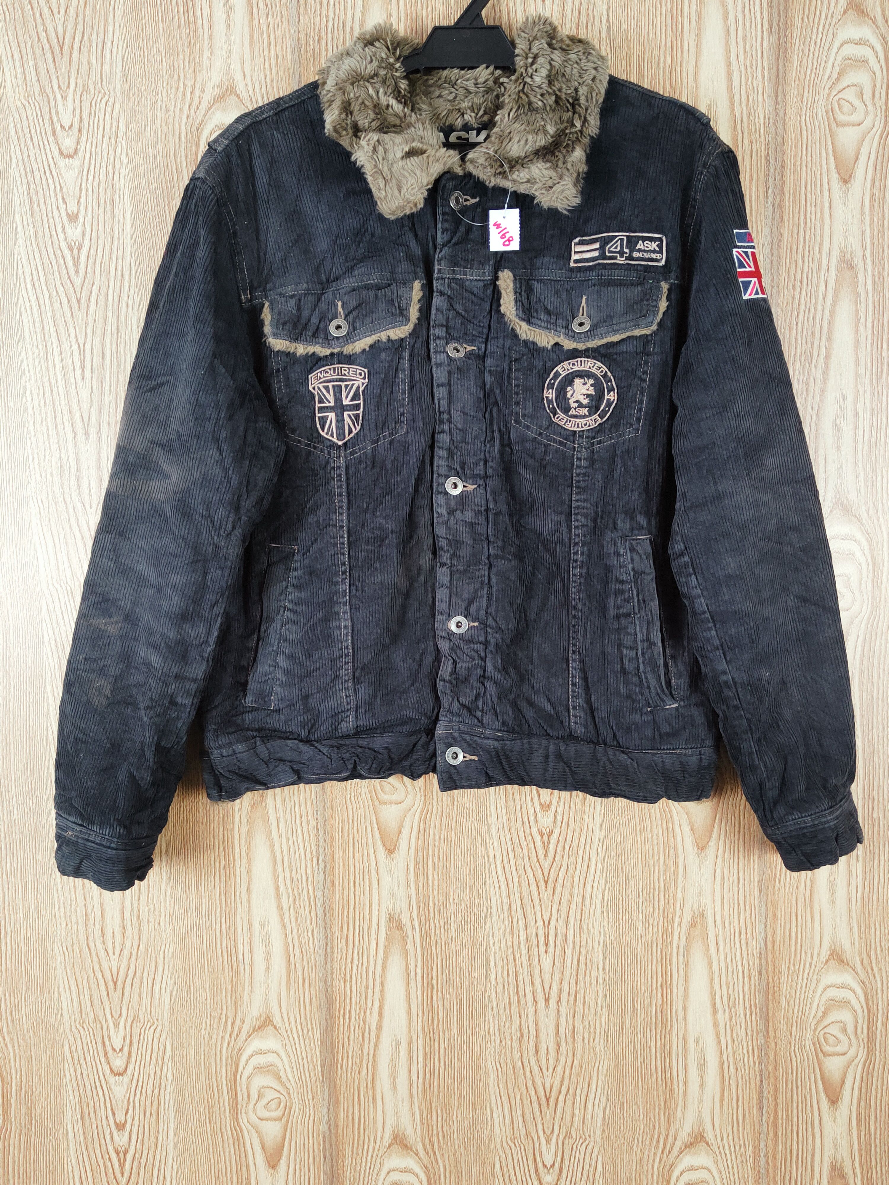 Japanese Brand Ask Black Corduroy Jackets winter #W168 Size US M / EU 48-50 / 2 - 1 Thumbnail