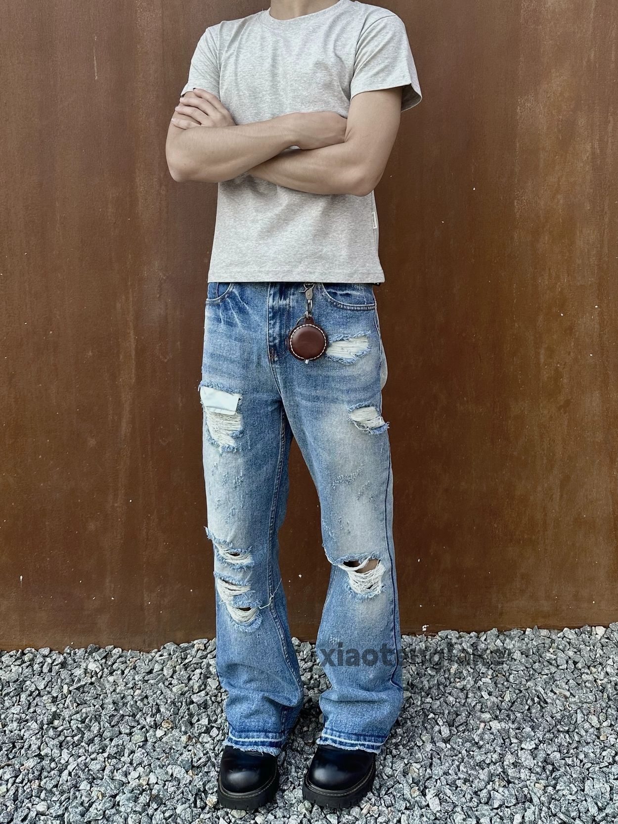 Jean × Vintage Unisex washed faded cleanfit ripped punk jeans Size US 36 / EU 52 - 4 Thumbnail