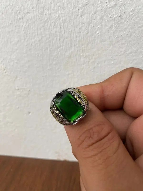 Other Mystic Zircon Green Color Carved Ring (size 7-12) Size ONE SIZE - 2 Thumbnail