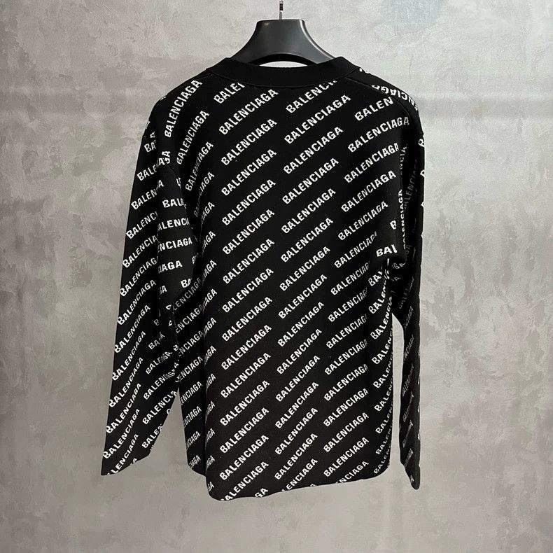 Balenciaga Balenciaga Balenciaga Logo Cardigan in Black-2506 Size US M / EU 48-50 / 2 - 5 Thumbnail