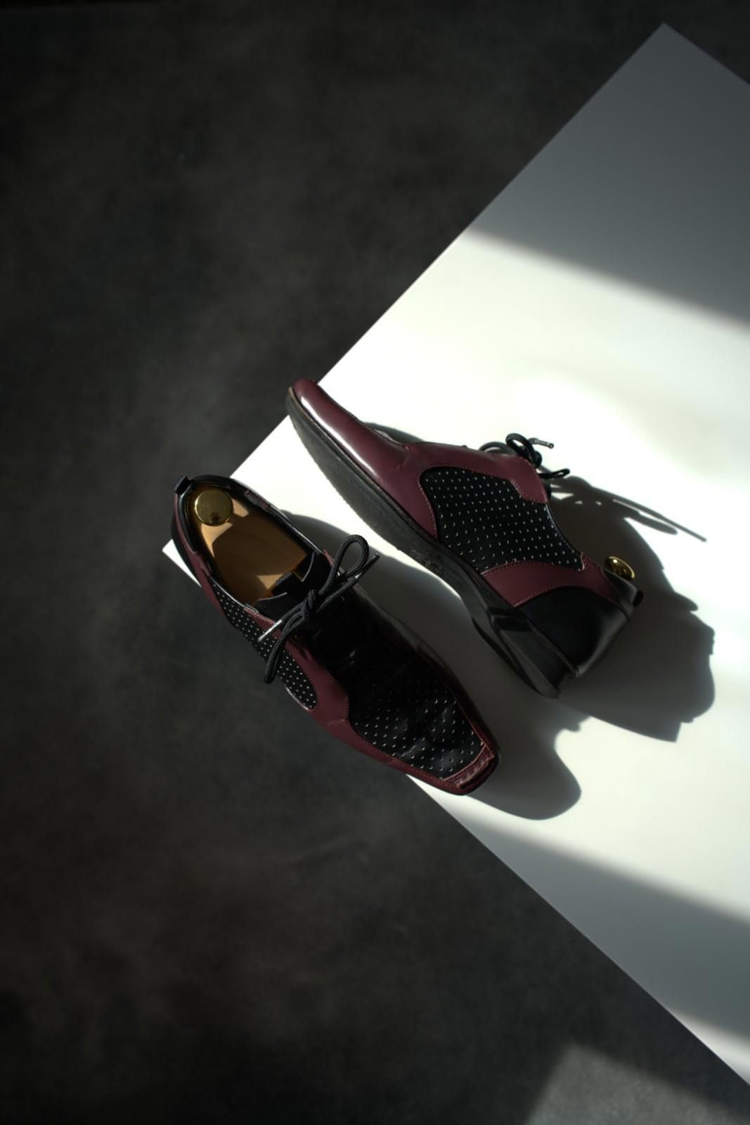 Prada 2000s Prada Square Toe Perforated Leather Purple Shoes Size US 4 / IT 34 - 6 Thumbnail