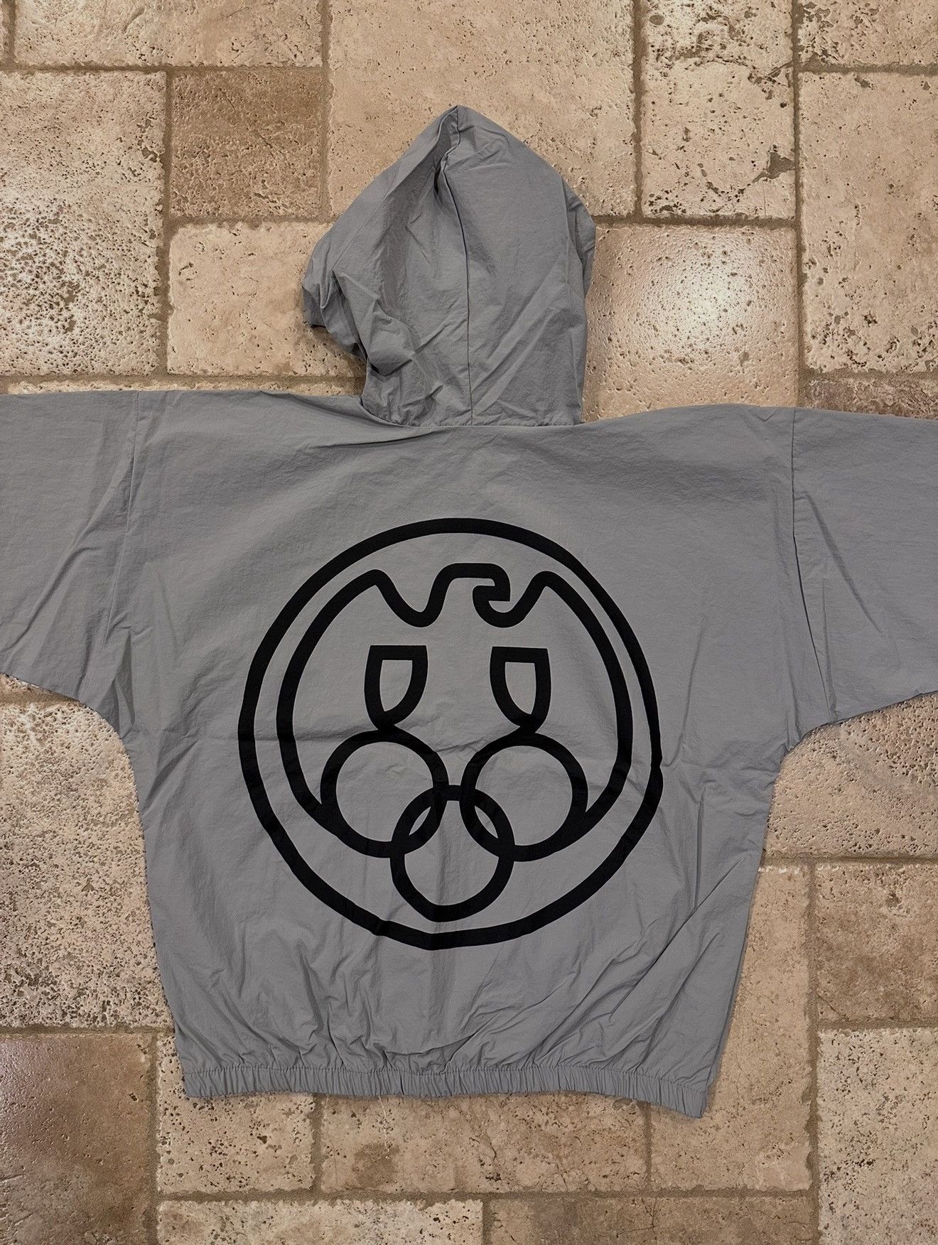 Yeezy Yeezy WB-01 04 Logo Gray Windbreaker Nylon Zip Jacket Size US M / EU 48-50 / 2 - 8 Thumbnail