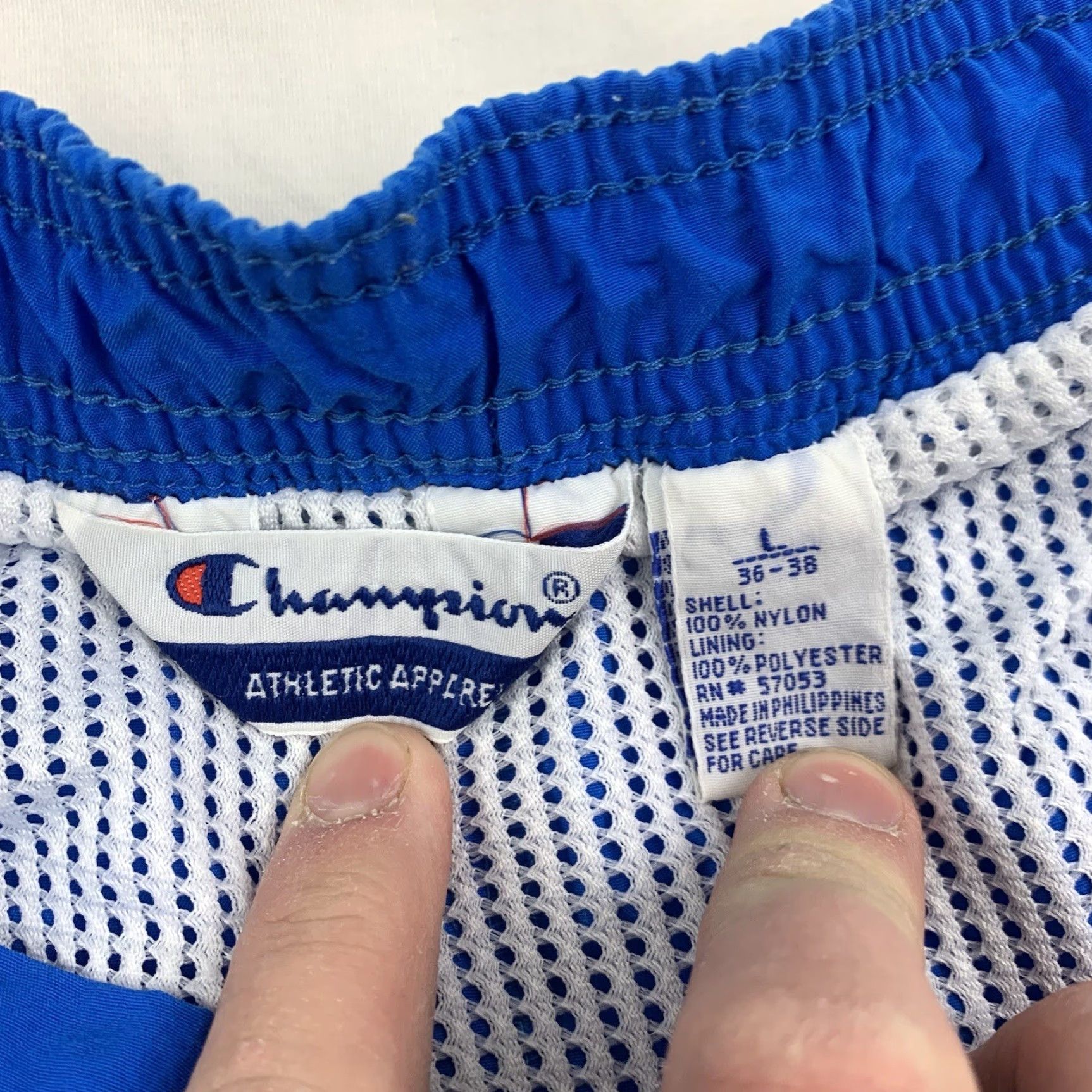 Champion Vintage Champion Sailing Swim Trunks Adult Large Blue Swim Suit Shorts 90s USA Size US 33 - 6 Thumbnail