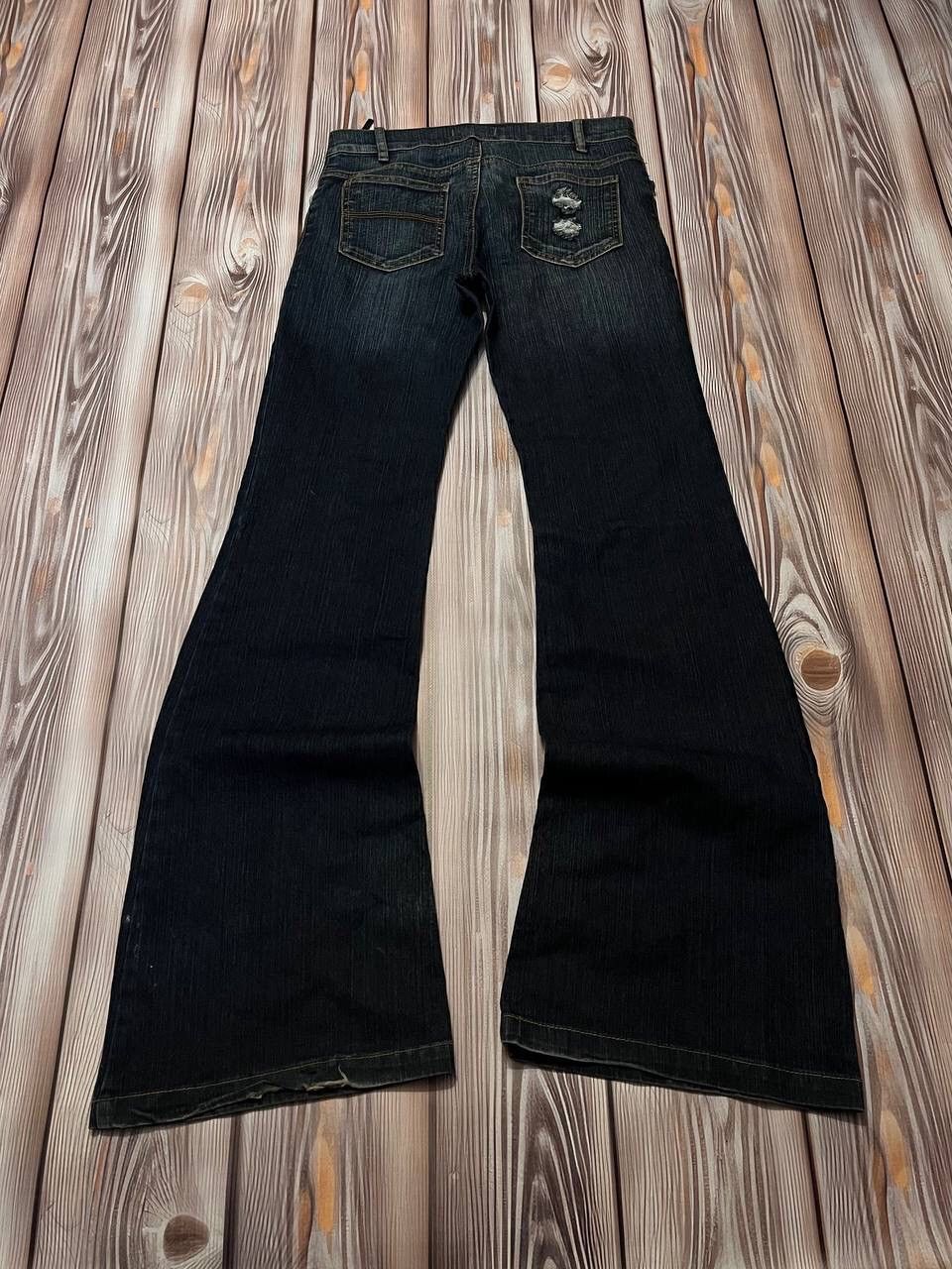 Pre-owned Hysteric Glamour X If Six Was Nine Vintage If Six Was Nine Style Flared Jeans Japanese Y2k In Dark Blue