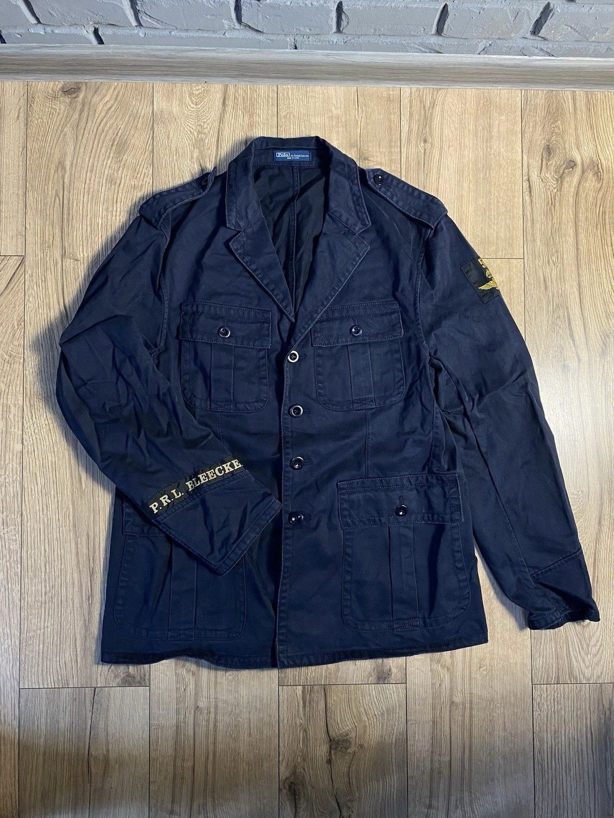 Polo Ralph Lauren Military Sports Jacket Sz L Utility Navy