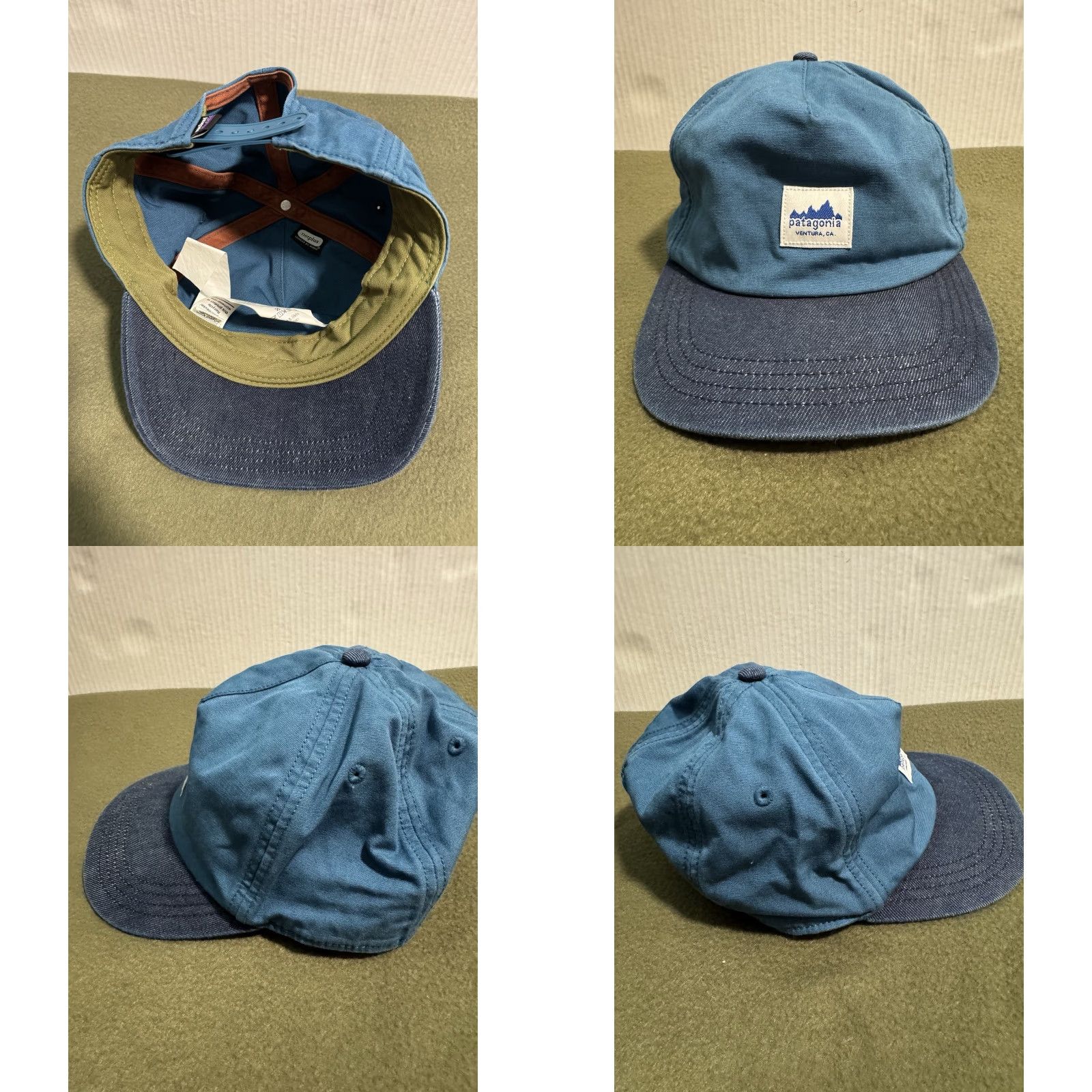 Patagonia PATAGONIA P-6 Label Trad Cap Hat Ventura CA Patch Blue Denim Brim NetPlus OSFM Mens Hat Size ONE SIZE - 9 Thumbnail
