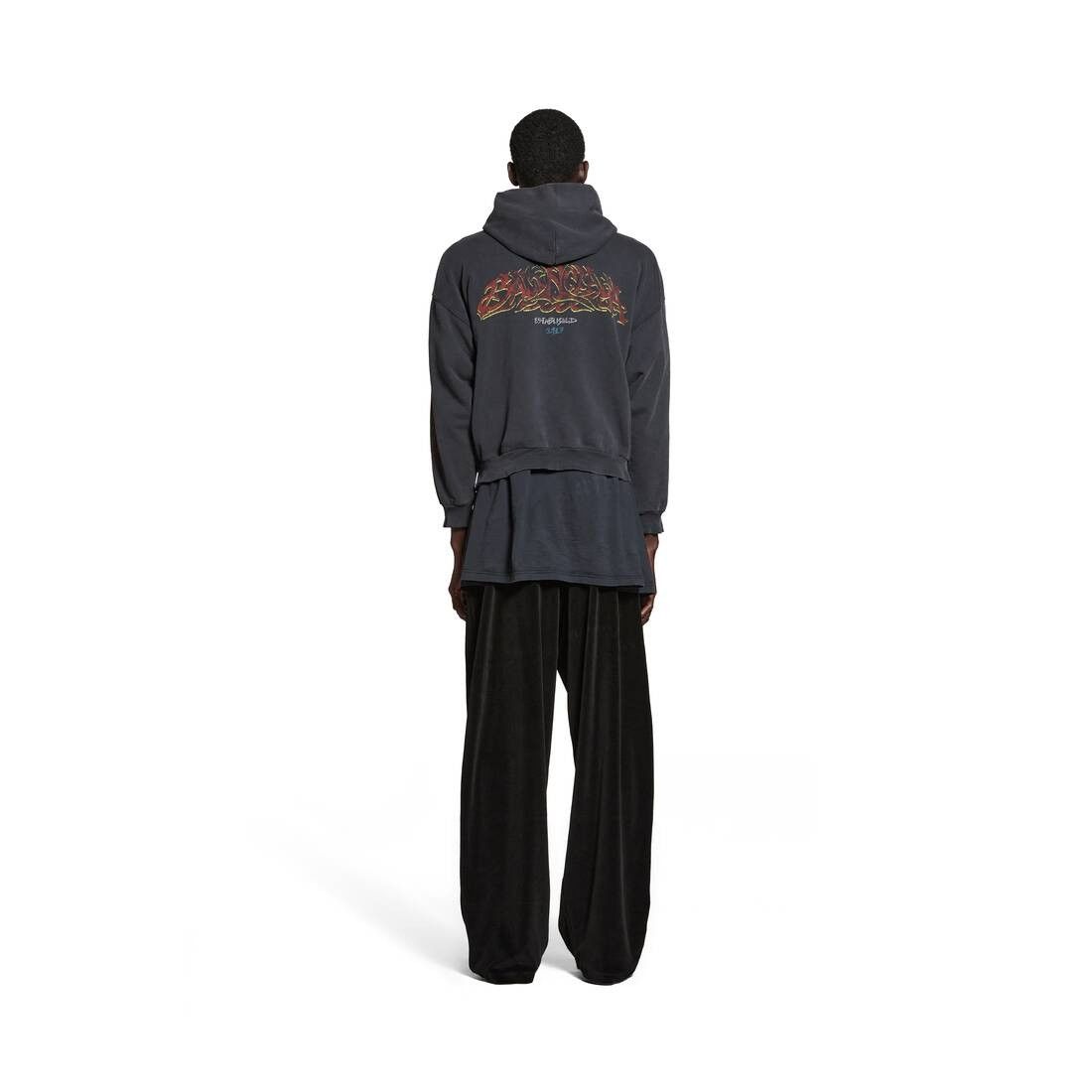 Balenciaga o1srvl11e0425 Offshore Zip-Up Hoodie Medium Fit Faded Black Size US S / EU 44-46 / 1 - 4 Thumbnail