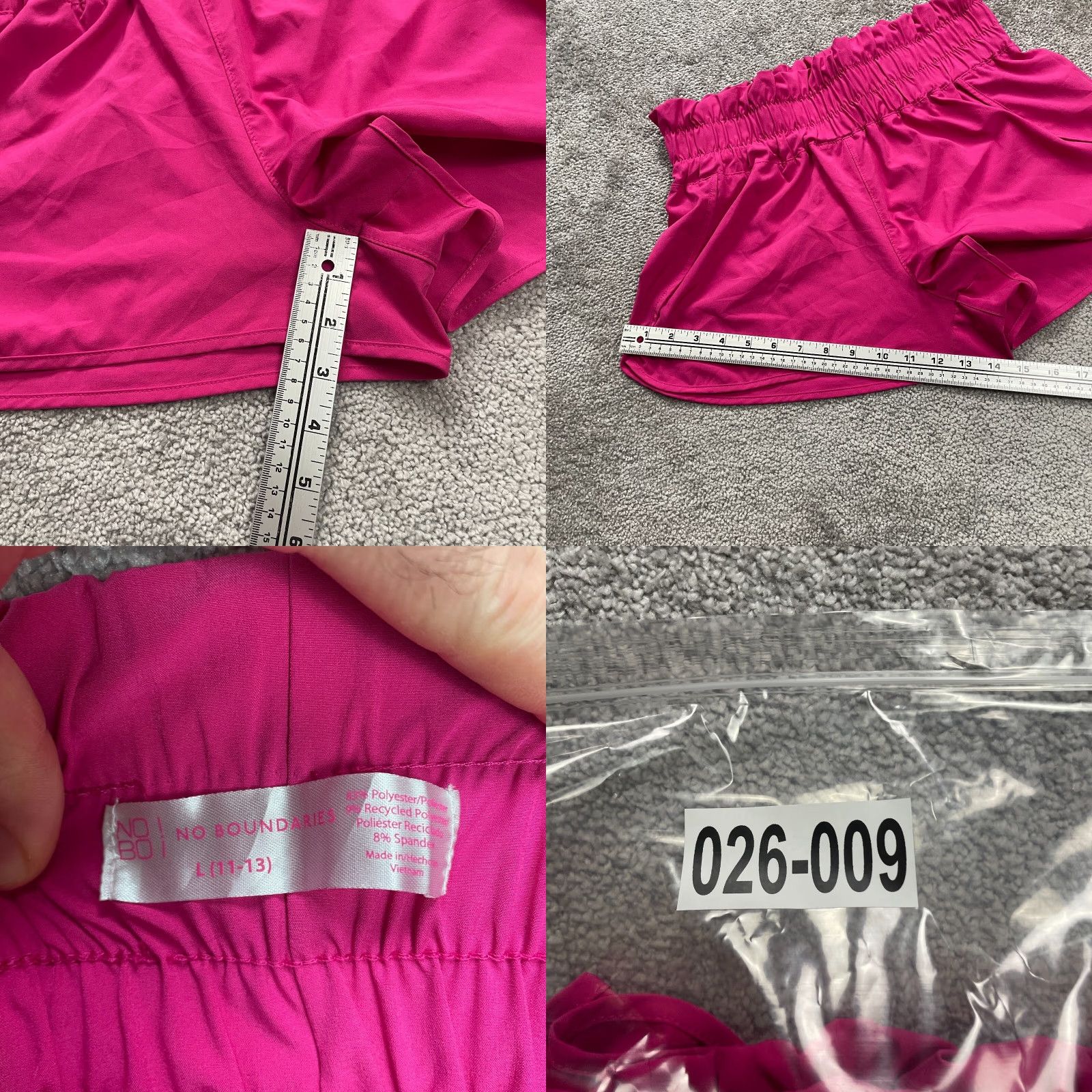 Vintage No Boundaries Active Shorts Juniors L Pink 32x2 Elastic Waist Breathable Lightweight Athletic Running Gym Short Size 32" / US 10 / IT 46 - 8 Thumbnail