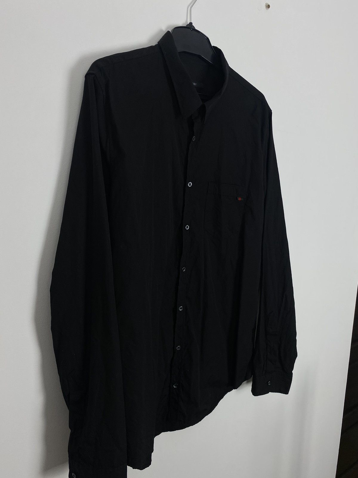 Gucci Gucci Skinny Basic Pocket Shirt Long Sleeved Button up Black Size US XL / EU 56 / 4 - 7 Thumbnail