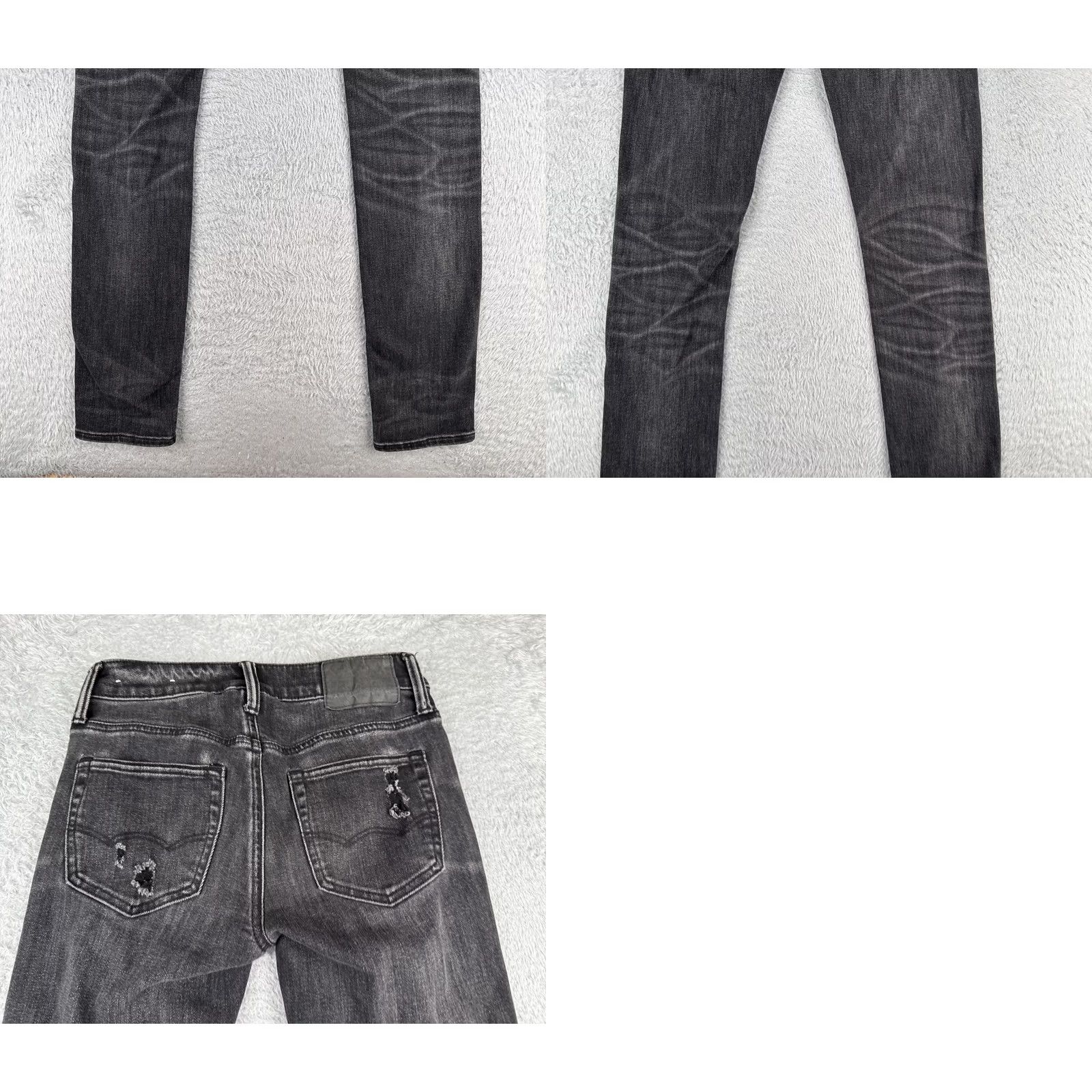American Eagle Outfitters American Eagle Outfitters Jeans Womens 28 Black Distressed Skinny Airflex Plus 28x34 Jeans Size 28" / US 6 / IT 42 - 10 Thumbnail