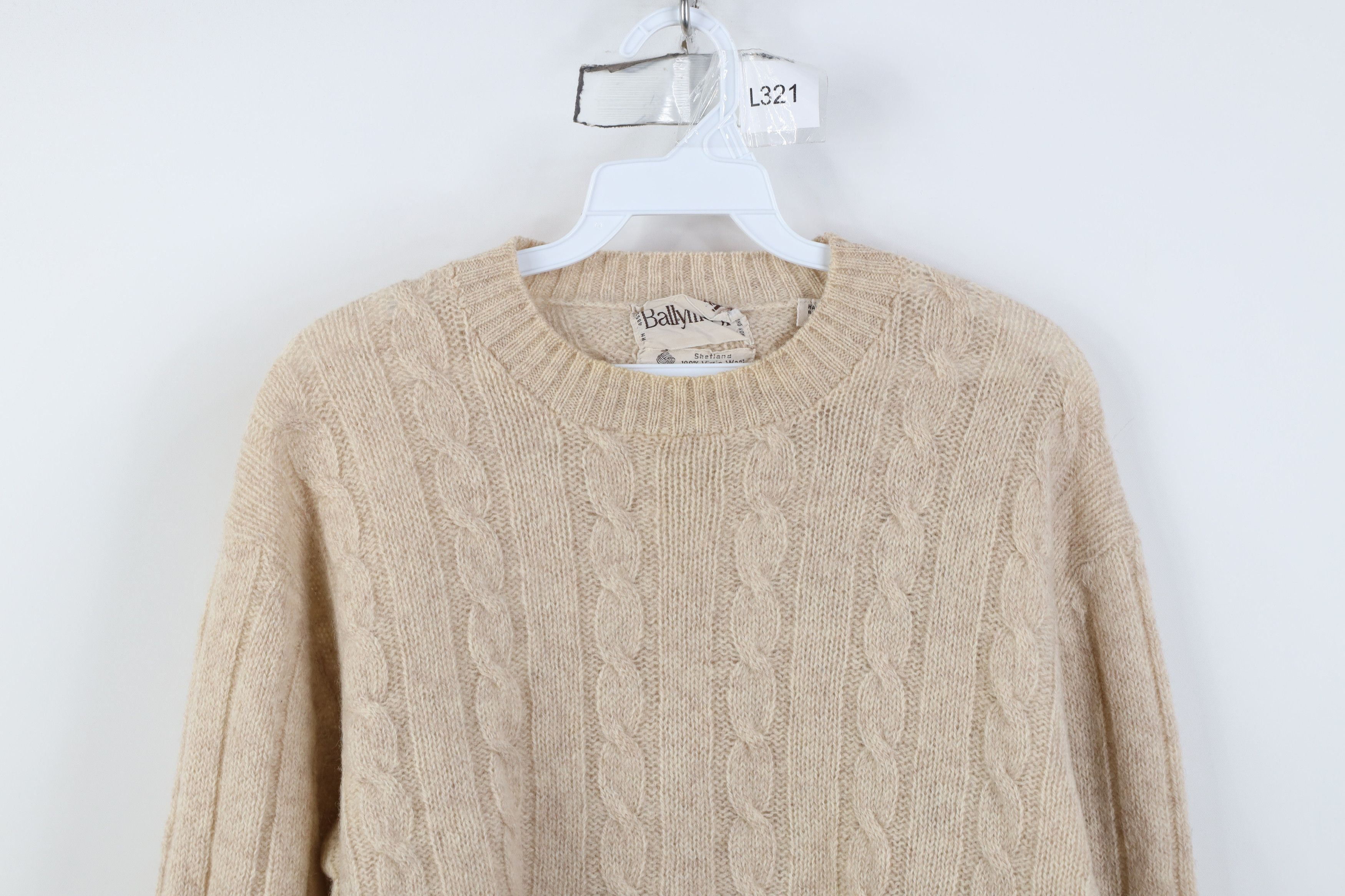 Vintage Vintage 70s Streetwear Shetland Wool Cable Knit Sweater Size L / US 10 / IT 46 - 2 Thumbnail