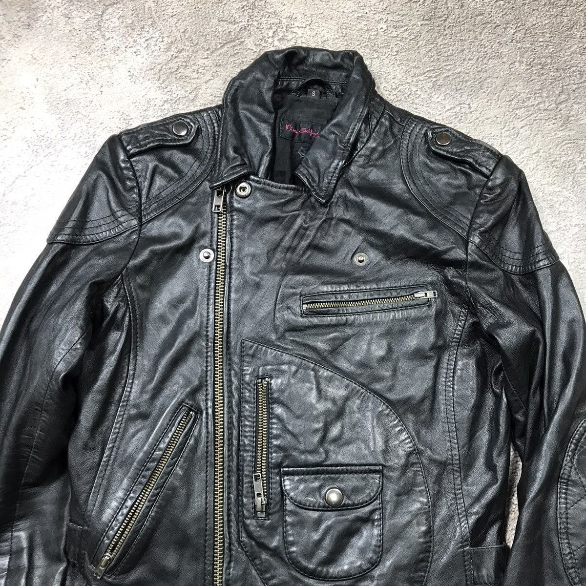 Japanese Brand VINTAGE Y2K LEATHER JACKET JAPAN CASUAL STREETWEAR 90s Size M / US 6-8 / IT 42-44 - 2 Thumbnail