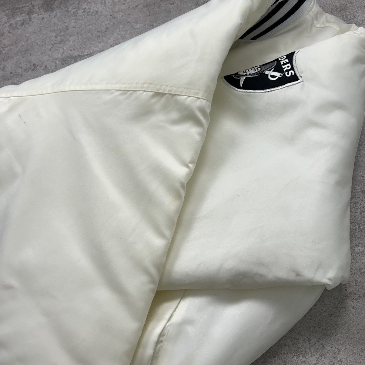 Majestic × NFL × Vintage RARE VTG 00s NFL OAKLAND RAIDERS SATIN BOMBER JACKET Size US XL / EU 56 / 4 - 9 Thumbnail