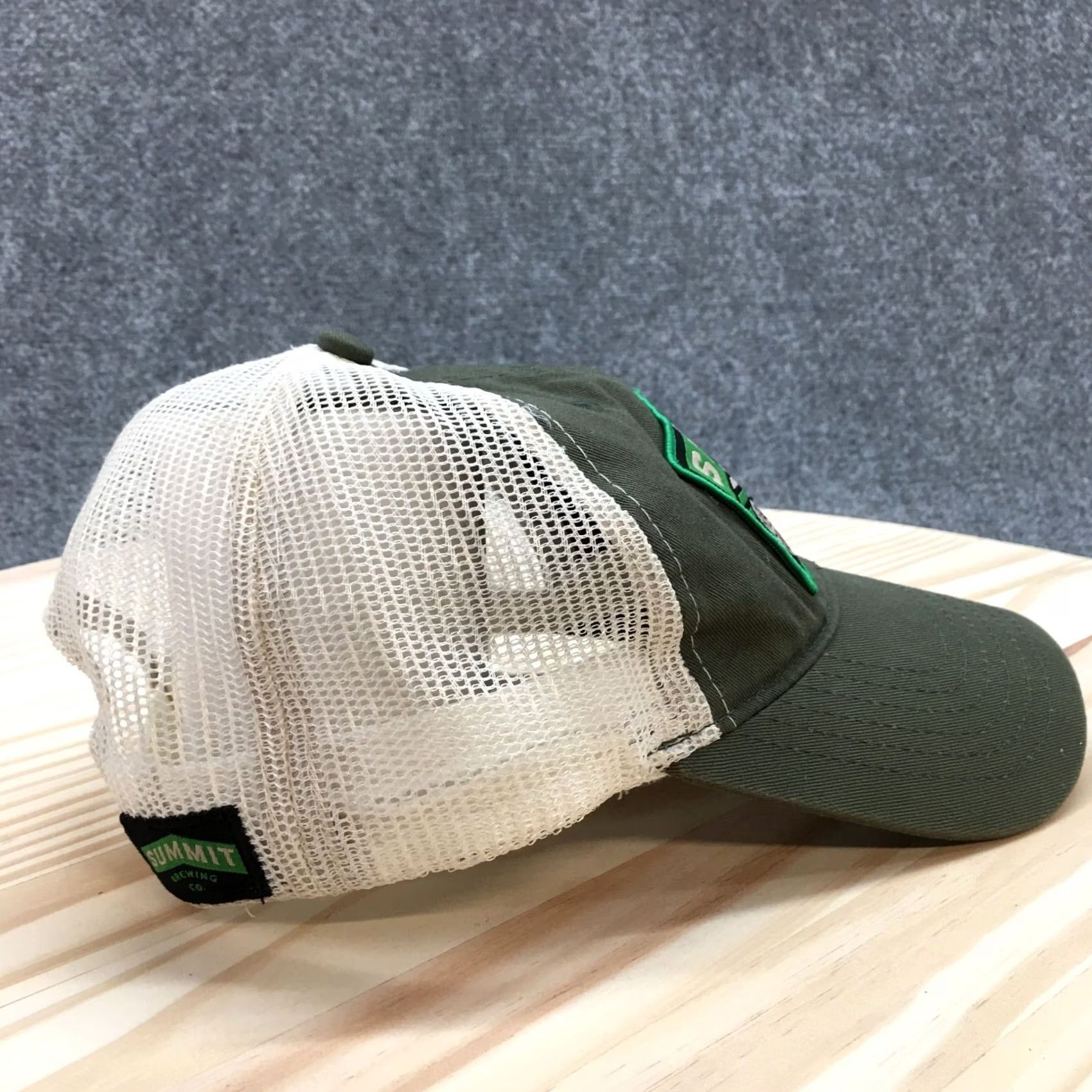 Vintage Summit Brewing Co. Trucker Hat Green One Size Adjustable Embroidered Logo Mens Size ONE SIZE - 6 Thumbnail