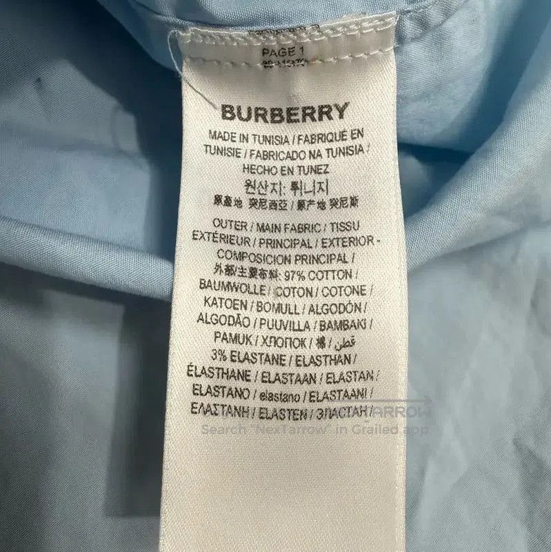 Burberry Burberry Blue Cotton Long Sleeve Shirt for Men. Size US M / EU 48-50 / 2 - 4 Thumbnail