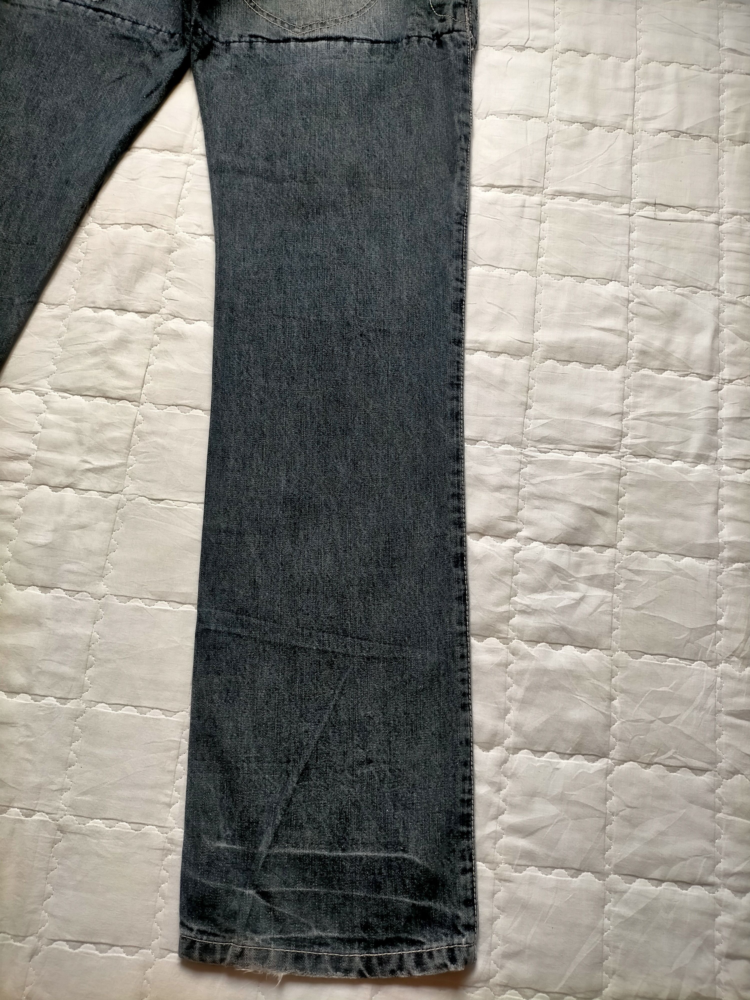 Le Grande Bleu (L.G.B.) 🔥Rare Dog House Double Waist Buckleback Black jeans Size US 32 / EU 48 - 20 Thumbnail