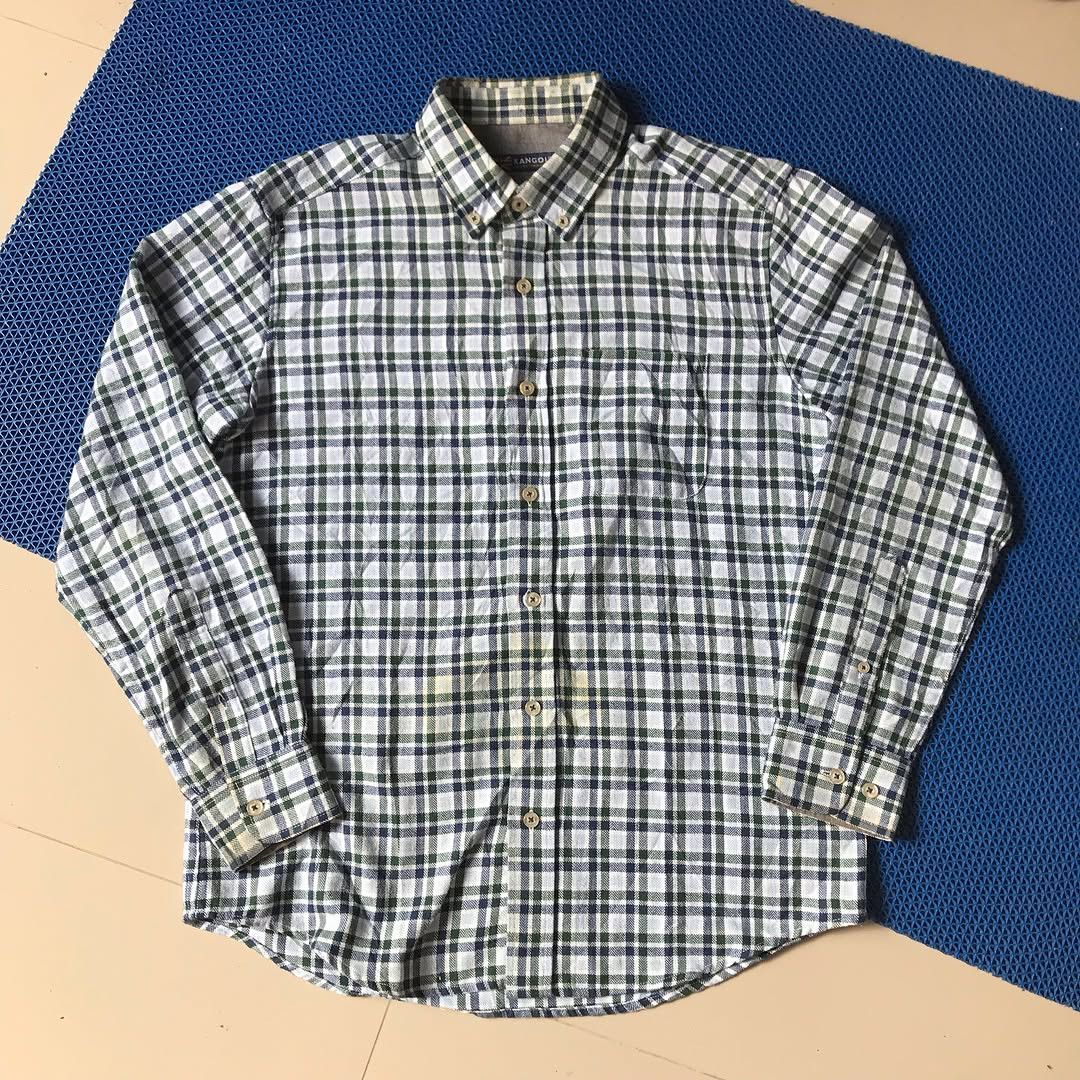 Kangol Kangol of london Plaid Tartan Shirt Green Mint colorway Size US M / EU 48-50 / 2 - 2 Thumbnail