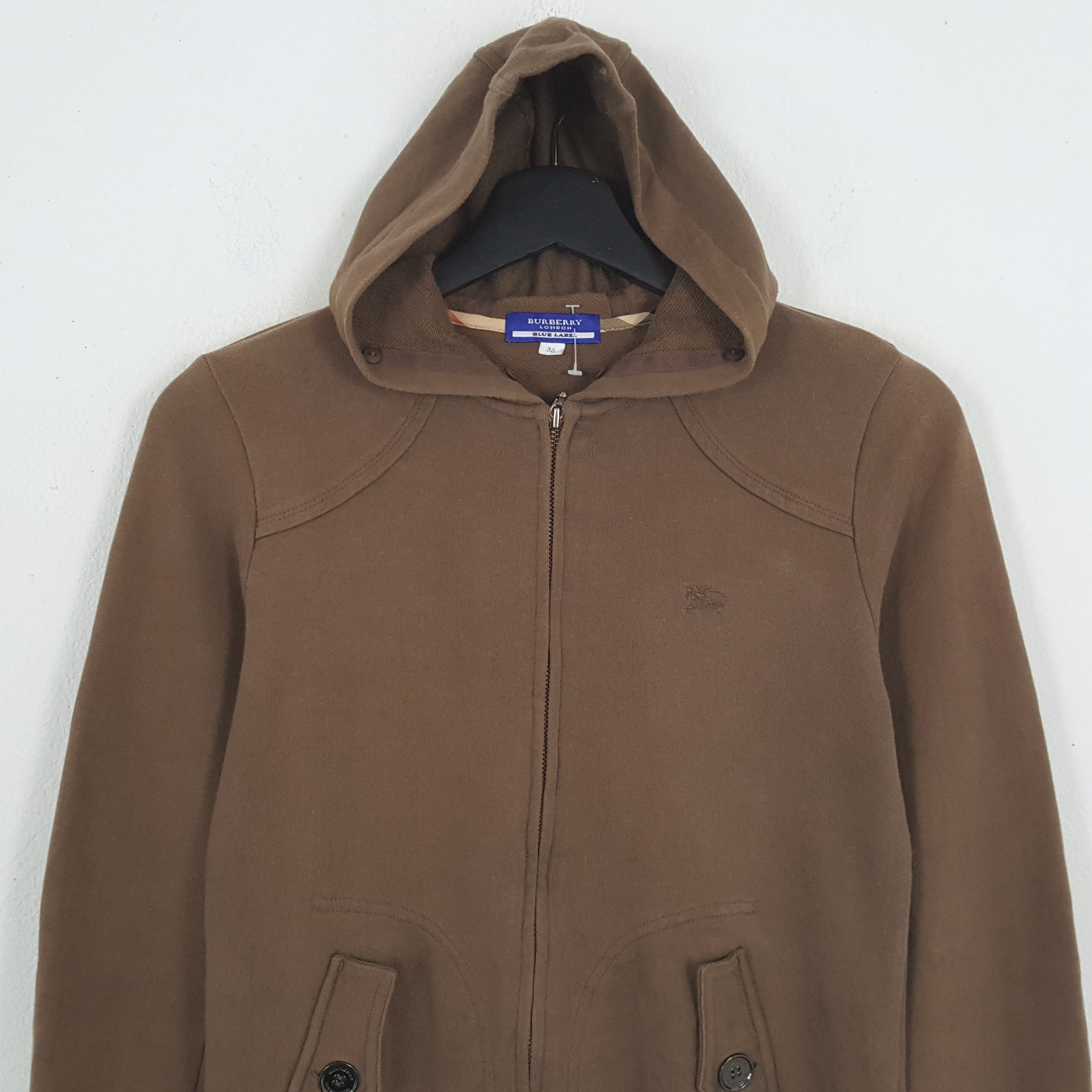 Burberry × Vintage BURBERRY LONDON BLUE LABEL Custom Art Zipper Hoodies Size US XS / EU 42 / 0 - 4 Thumbnail