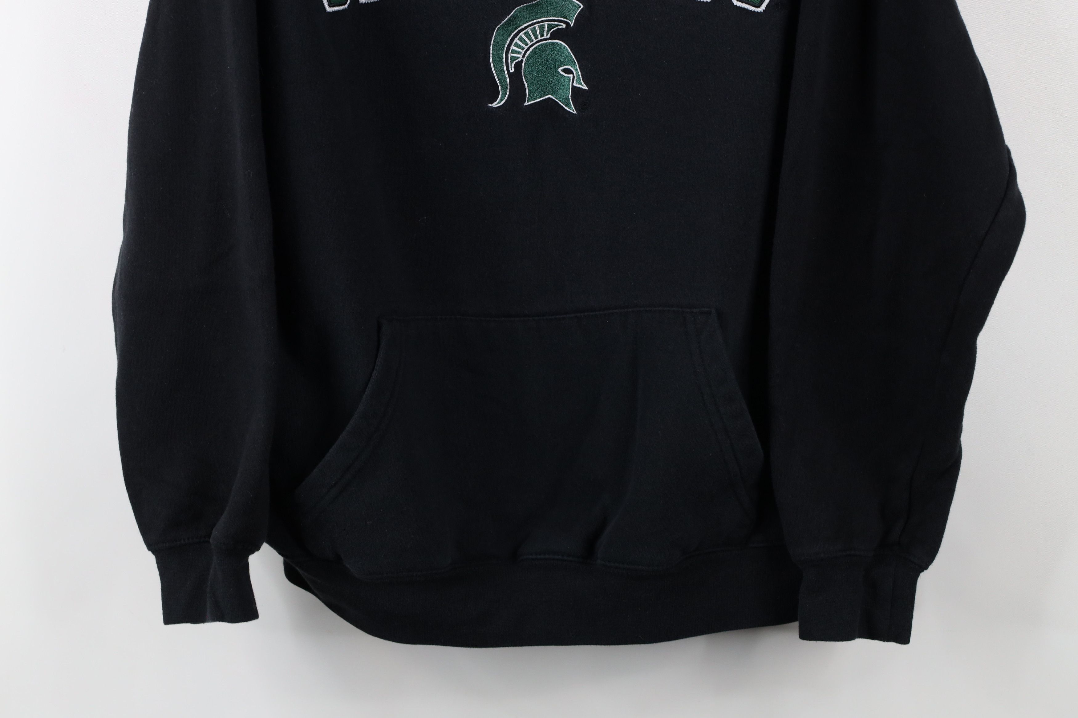 Vintage Vintage Michigan State University Hoodie Sweatshirt Black Size US L / EU 52-54 / 3 - 3 Thumbnail