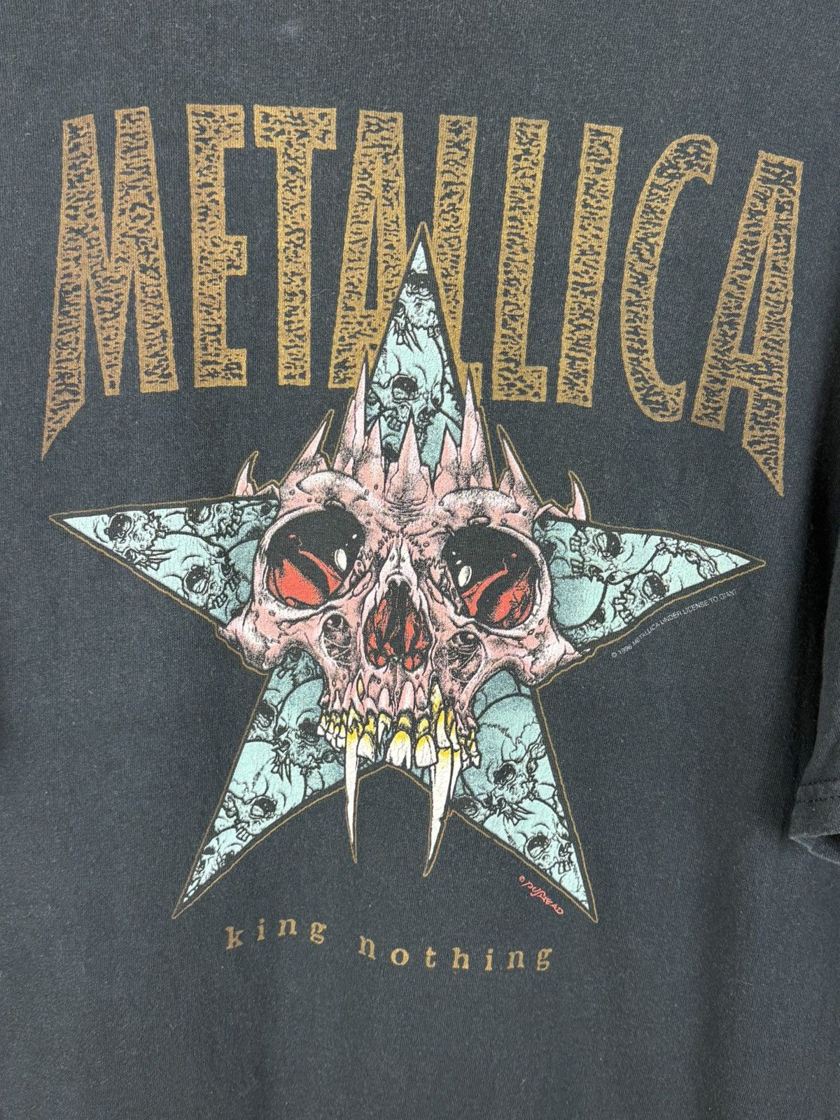 Band Tees 90s Metallica King Nothing 1998 Pushead Metal T-Shirt Size L Size US L / EU 52-54 / 3 - 6 Thumbnail
