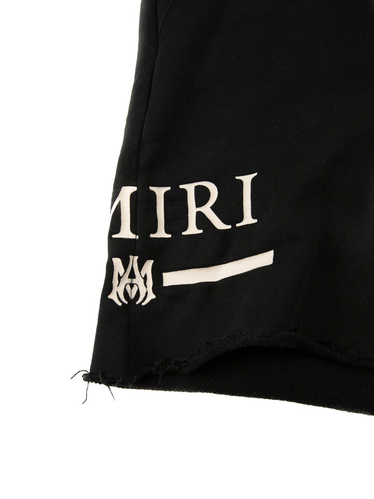 Amiri Amiri Black Cotton Shorts with distressed detailing Size US 34 / EU 50 - 2 Thumbnail