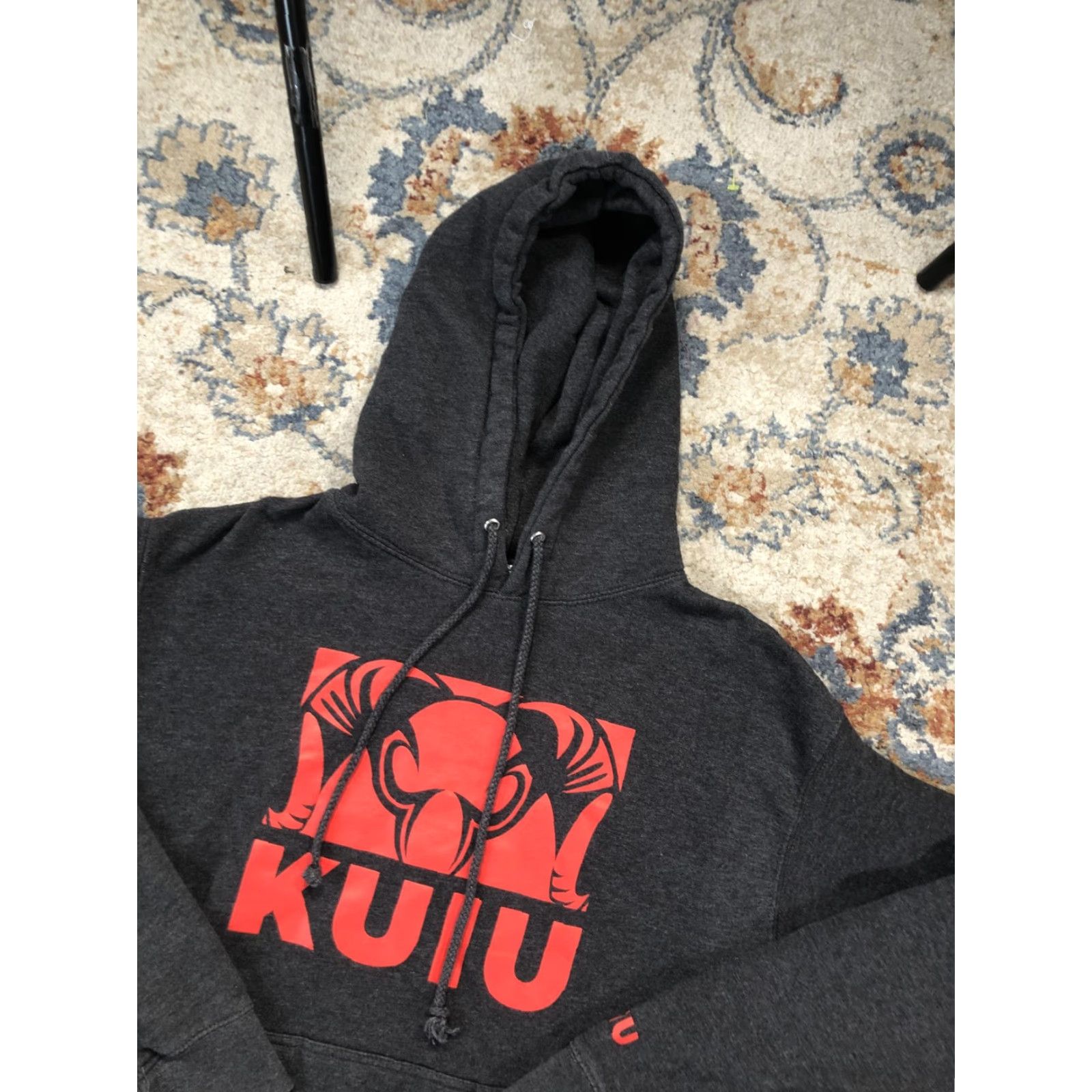 Logo 7 KUIU Hoodie Mens Medium Gray Fleece Pullover Graphic Print Ram Logo Hunting Sweatshirt Size US M / EU 48-50 / 2 - 6 Thumbnail