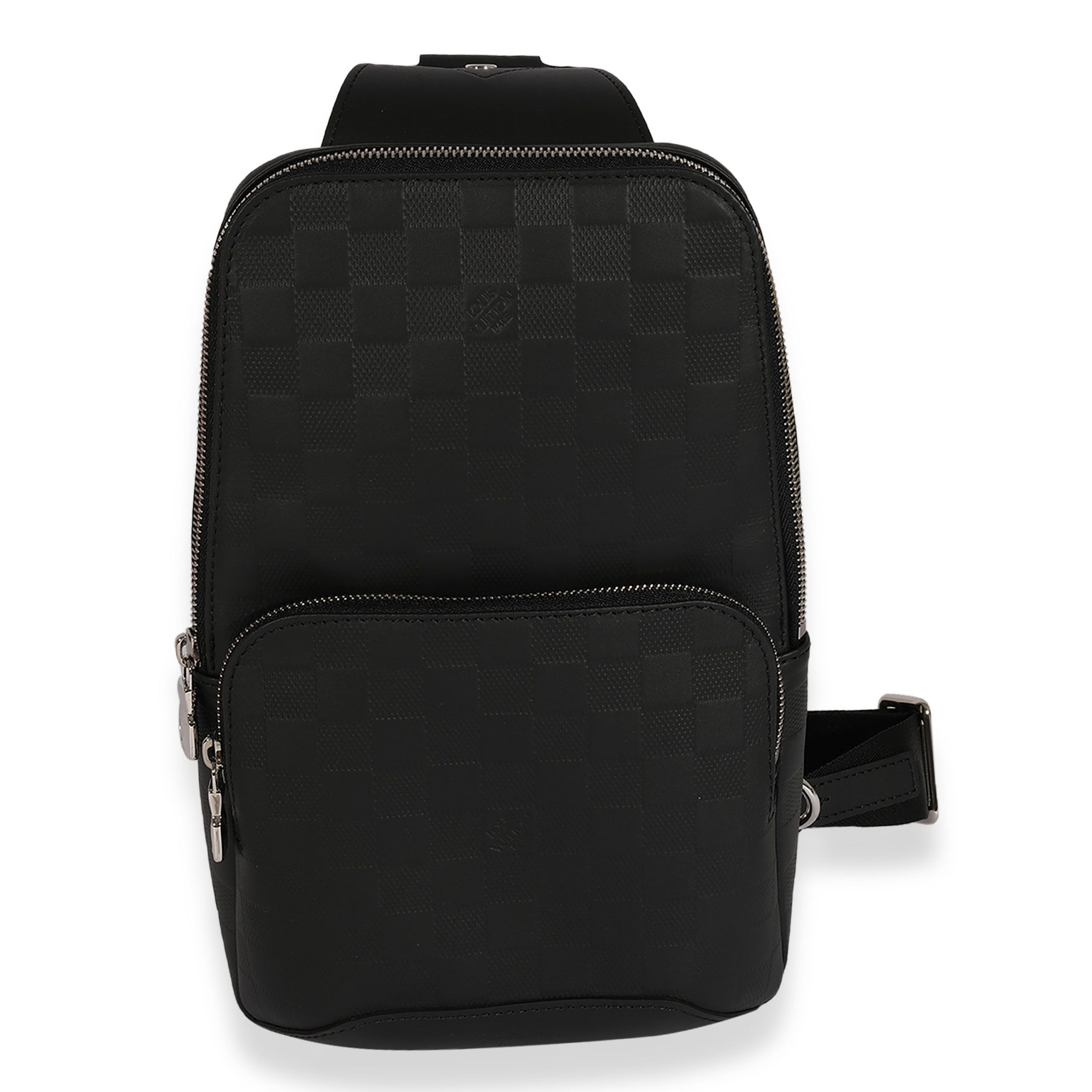 image of Louis Vuitton Black Damier Infini Avenue Sling Bag, Women's