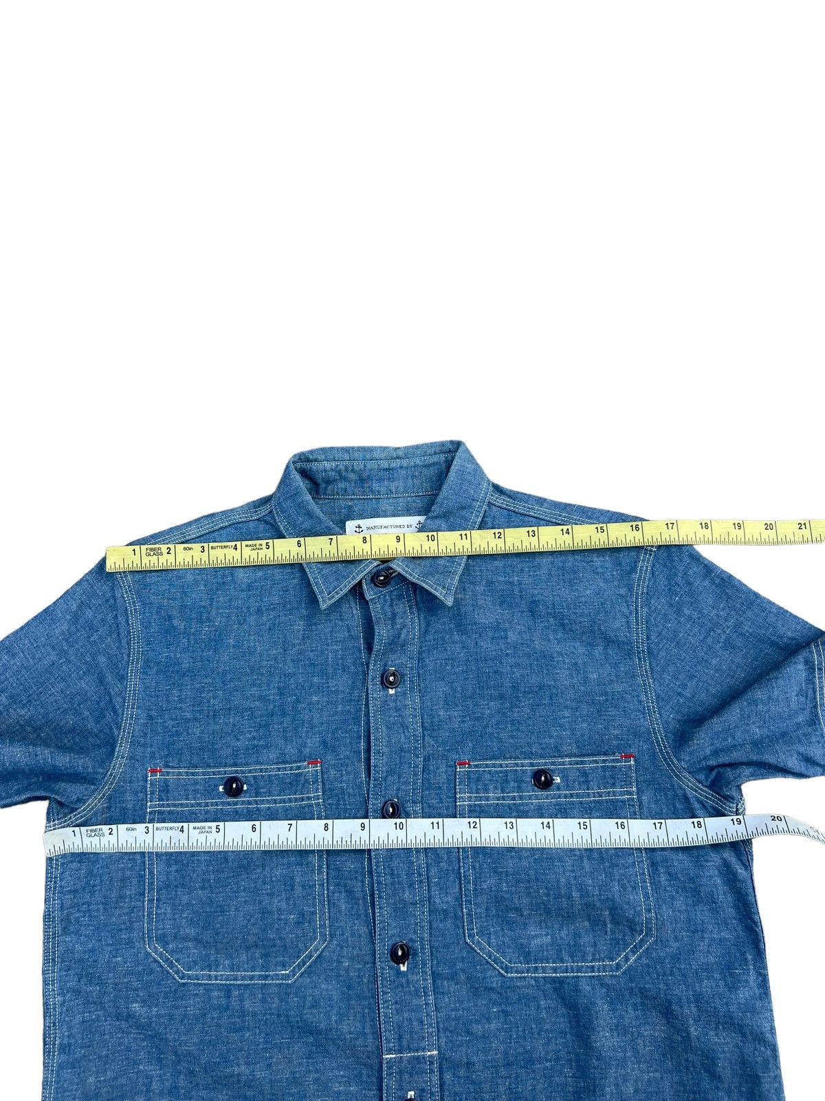 The Duffer of St.George Duffer Clothing Japan Cat Eyes Button Chambray Shirt Size US S / EU 44-46 / 1 - 3 Thumbnail