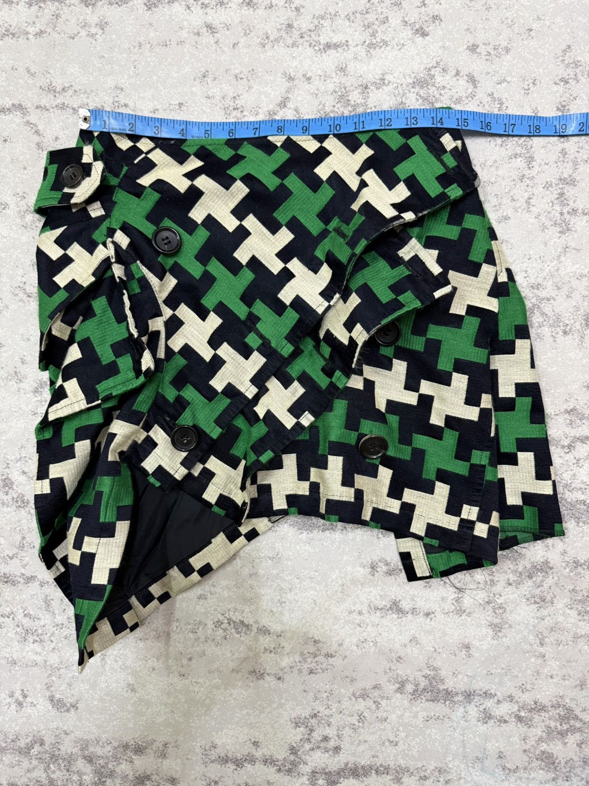 Comme des Garcons Junya Watanabe Comme Des Garcons Ad2005 Wool Panel Skirt Size 29" - 18 Thumbnail