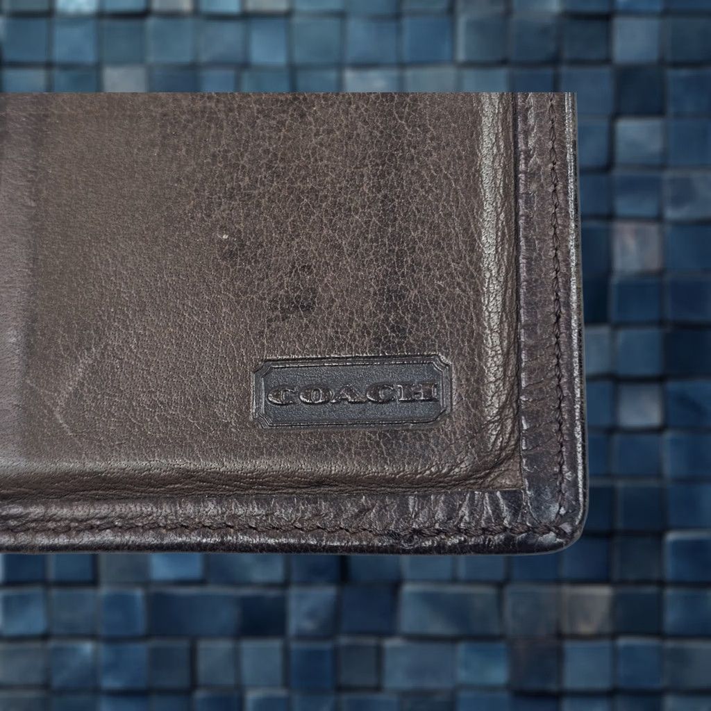 Coach × Vintage Vintage Coach Black Leather ID Card Case Bifold