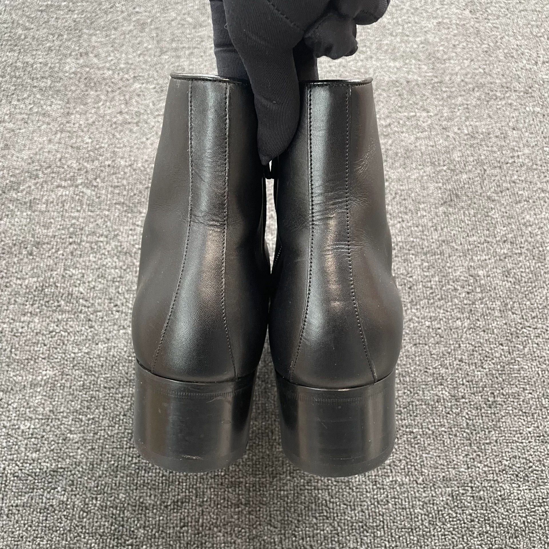 Gucci GUCCI Men's Black Calf SideZip RoundToe ShortBoots 98New 42 Size US 9 / EU 42 - 4 Thumbnail