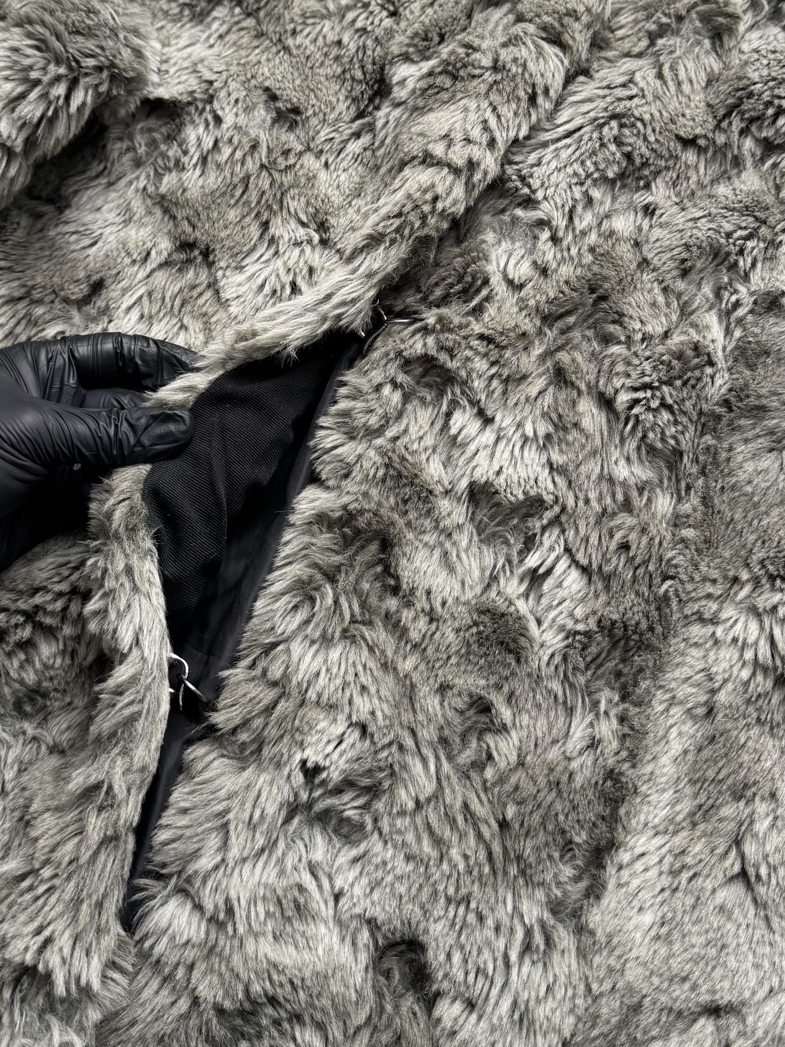 Vintage Vintage Gray Faux Fur Jacket Soft Plush Coat Size M / US 6-8 / IT 42-44 - 3 Thumbnail