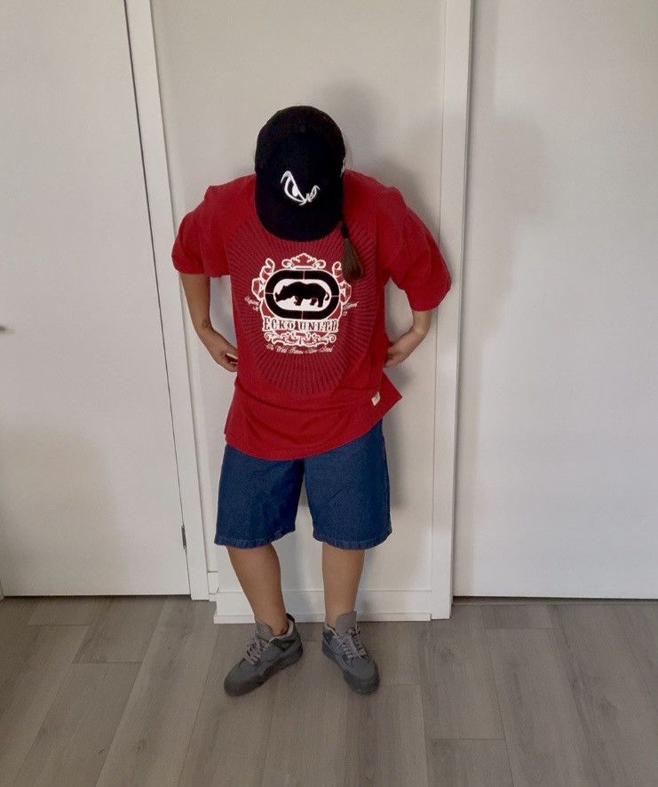 Ecko Unltd. Ecko Untld. Baggy Red Rhino Skater Graphic Tee Size US XXL / EU 58 / 5 - 3 Thumbnail