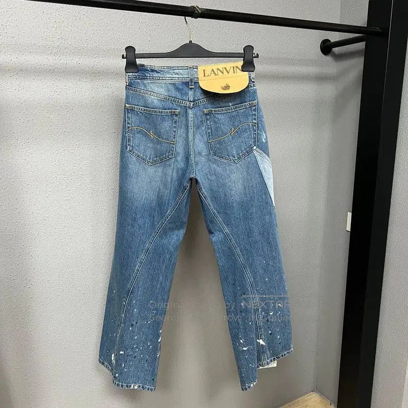 Lanvin Lanvin Vintage Blue Cotton Women's Jeans . Size 23" - 2 Thumbnail