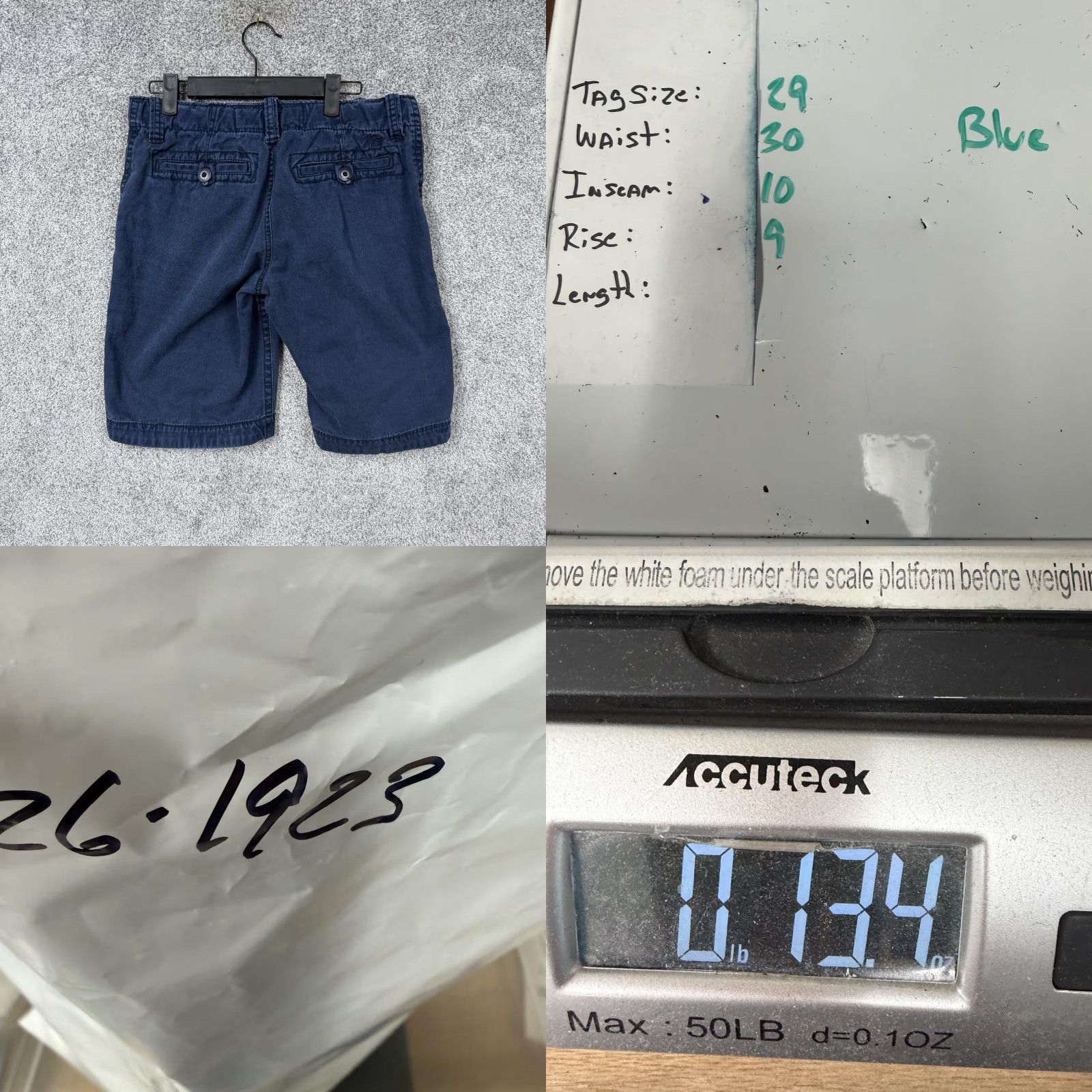 Aeropostale Aeropostale Chino Shorts Mens 29 Regular Flat Front Navy Blue Canvas 10 Inseam Pocket Drawstring Casual Style Fashion Shorts Mens Size US 29 - 9 Thumbnail