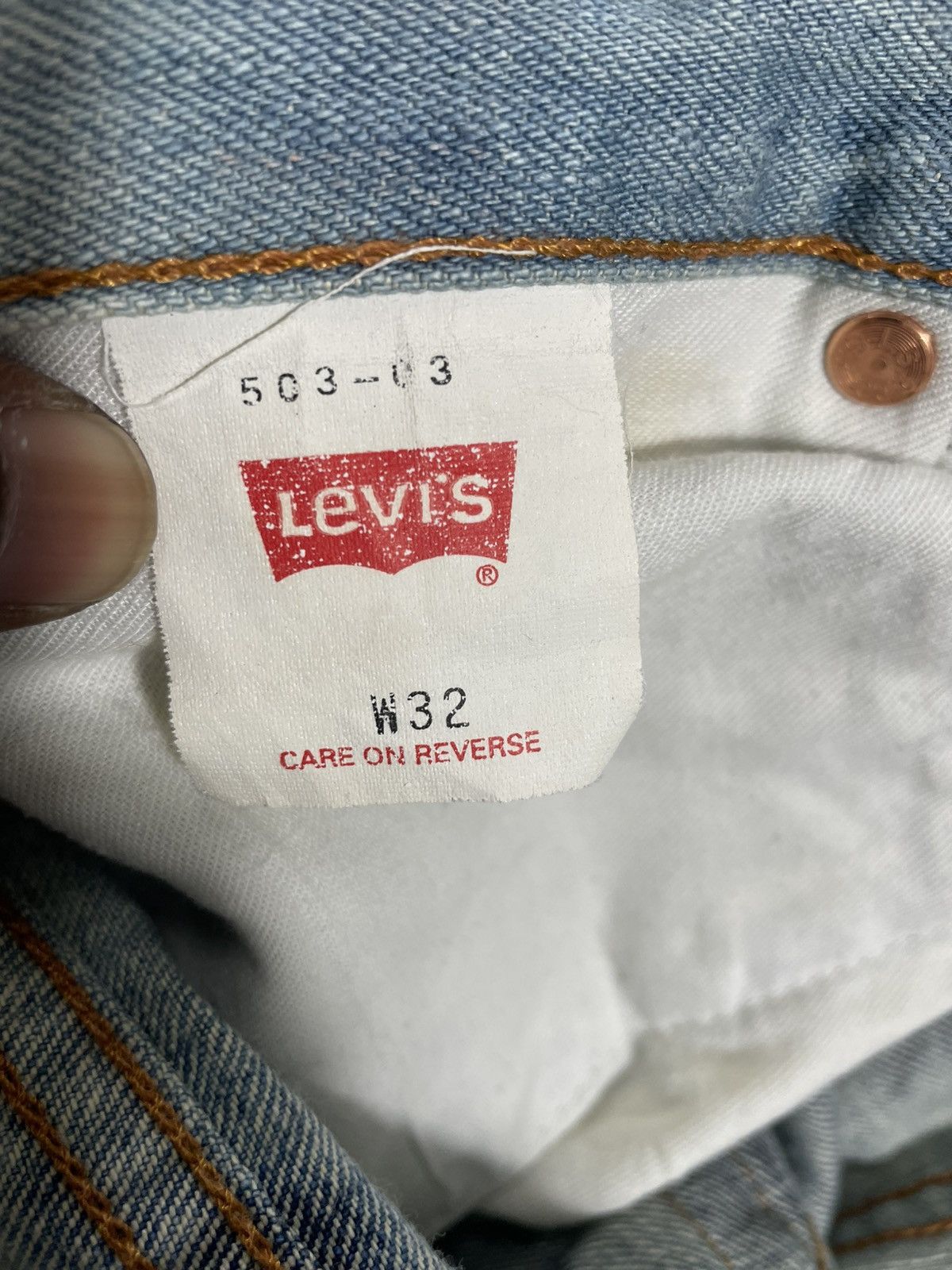 Levi's Vintage Levis Bleach Design very Rare Size US 32 / EU 48 - 9 Thumbnail
