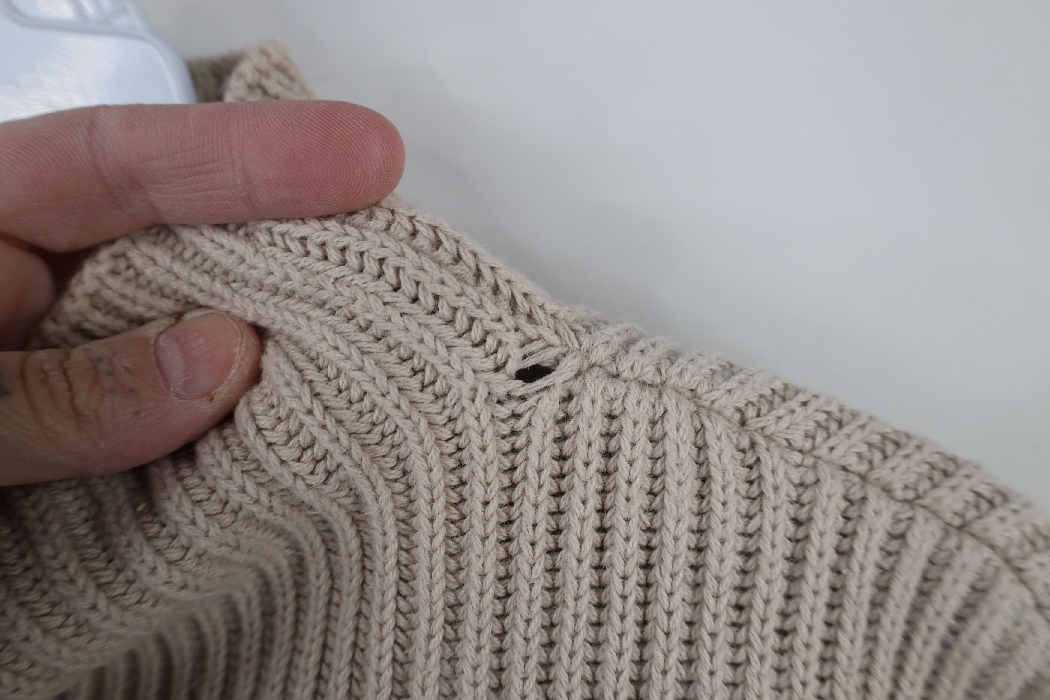 Vintage Vintage 90s Streetwear Cotton Ribbed Knit Mock Neck Sweater Size L / US 10 / IT 46 - 4 Thumbnail