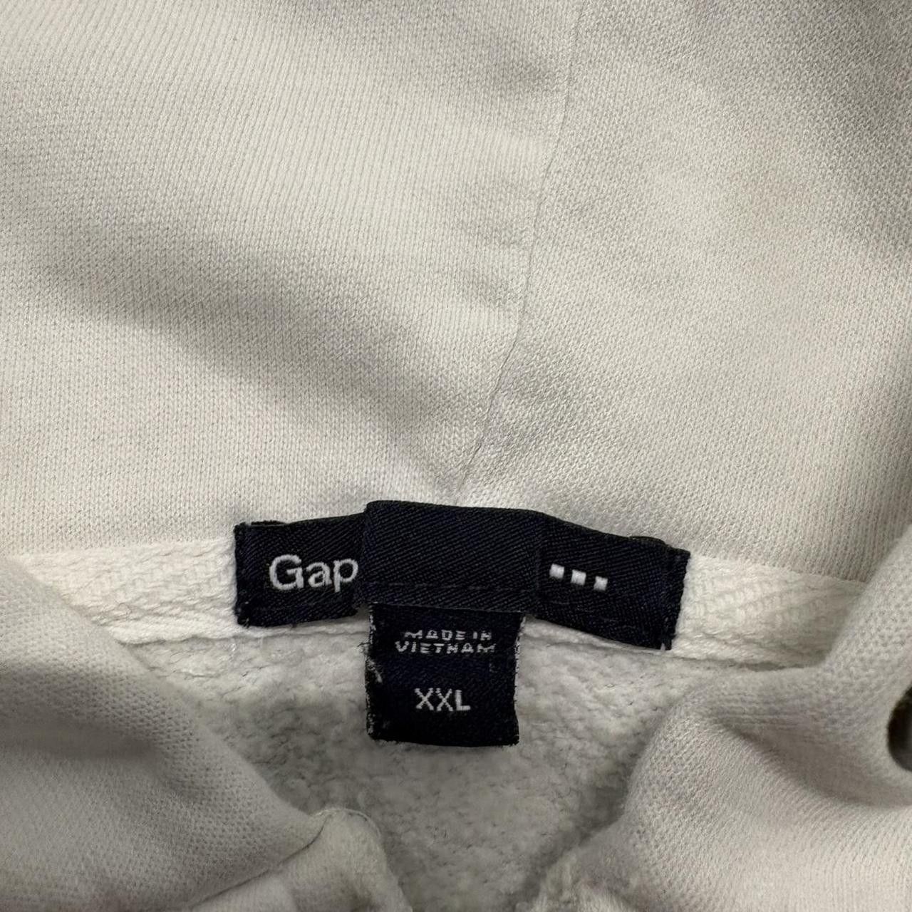 Gap Crazy Vintage Y2K/2000s Gap White Zipup Hoodie! Size US XXL / EU 58 / 5 - 4 Thumbnail
