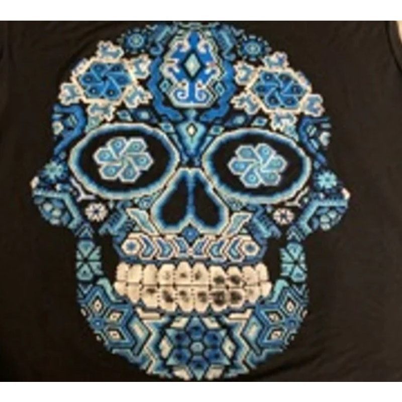 Other Y2K Sugar Skull Graphic Tank Top Black Blue Minnie Love S Size S / US 4 / IT 40 - 4 Thumbnail