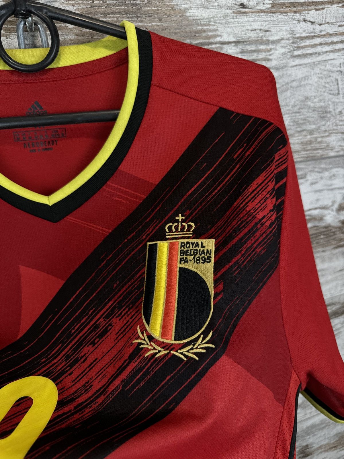 Adidas Mens Vintage Adidas Belgium National Team R. Lukaku T-shirt Size US M / EU 48-50 / 2 - 7 Thumbnail