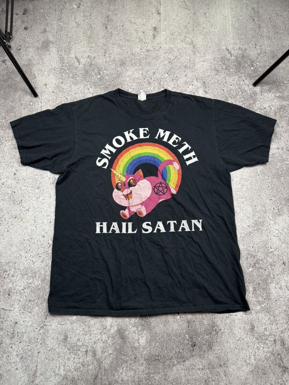 Vintage Vintage Y2K Adult Pony Tee Smoke Meth Hail Satan Humor XL Size US L / EU 52-54 / 3 - 1 Thumbnail