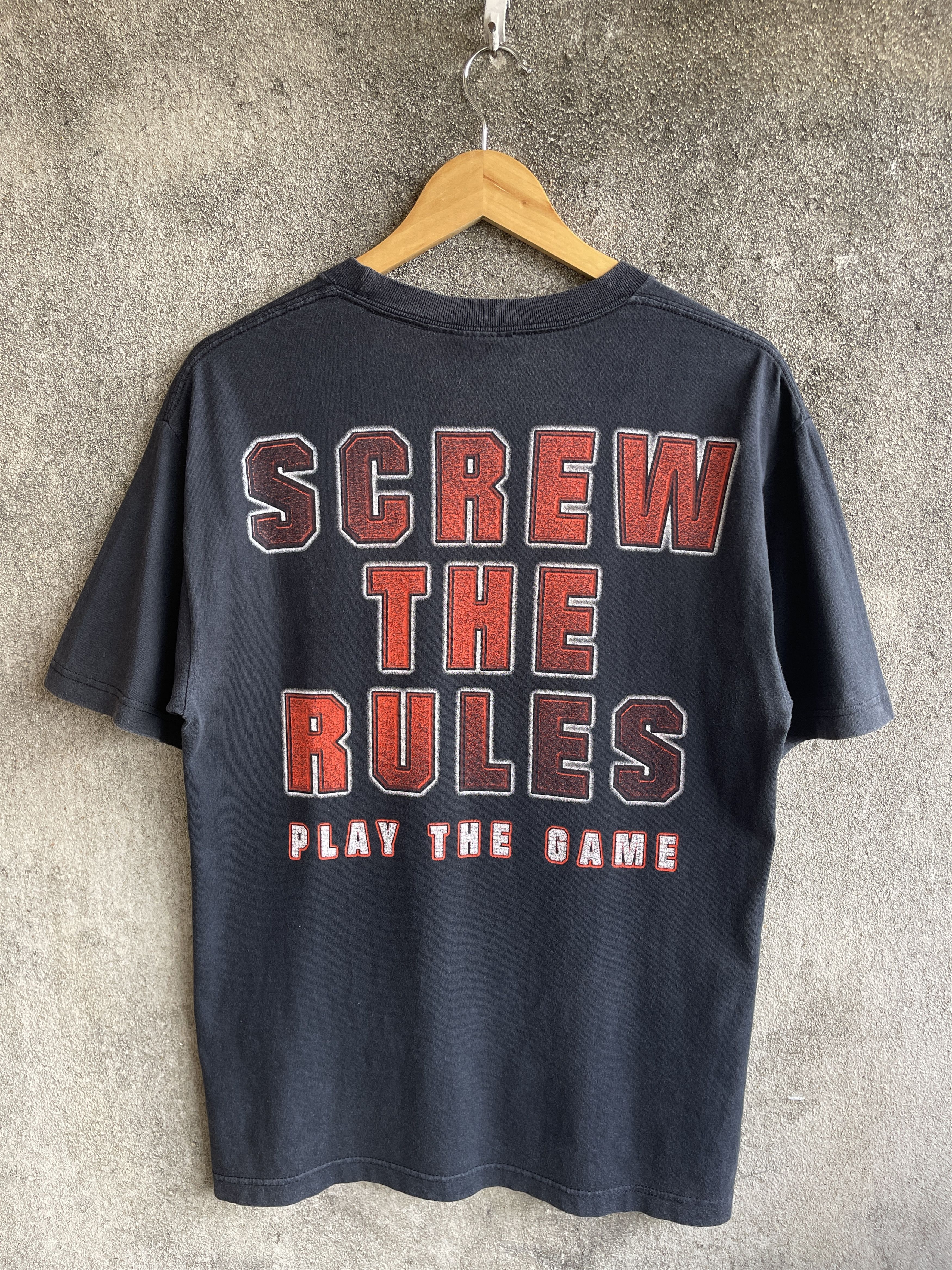 WWE Vintage’y2k🔥WWE TRIPLE H Wrestling🔥Big Prints Sun Faded Tee Size US M / EU 48-50 / 2 - 2 Thumbnail