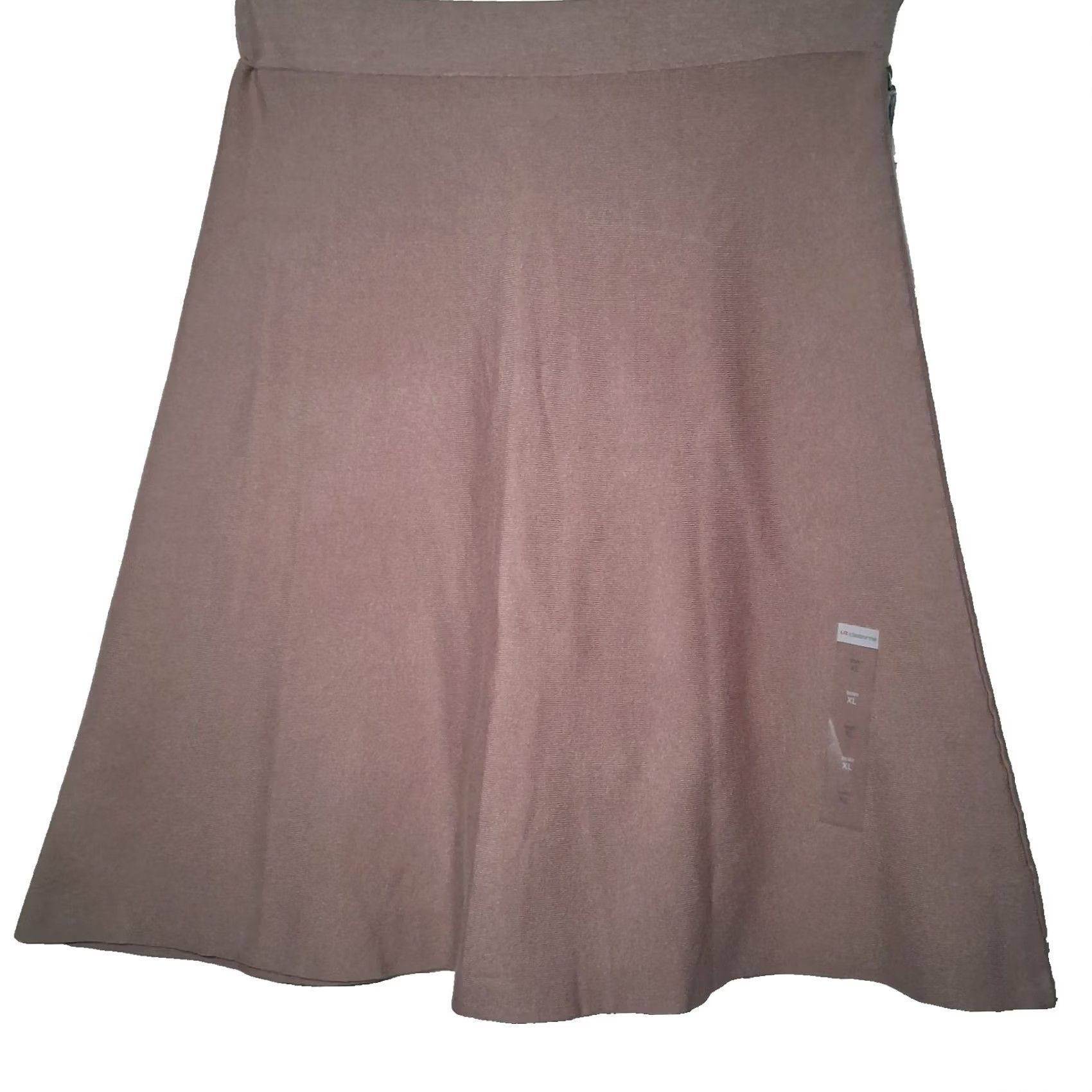 Liz Claiborne Liz Claiborne Skirt XL Toasted Taupe A-Line Knee Length Knit Classic New Size 40" / US 18 - 2 Thumbnail