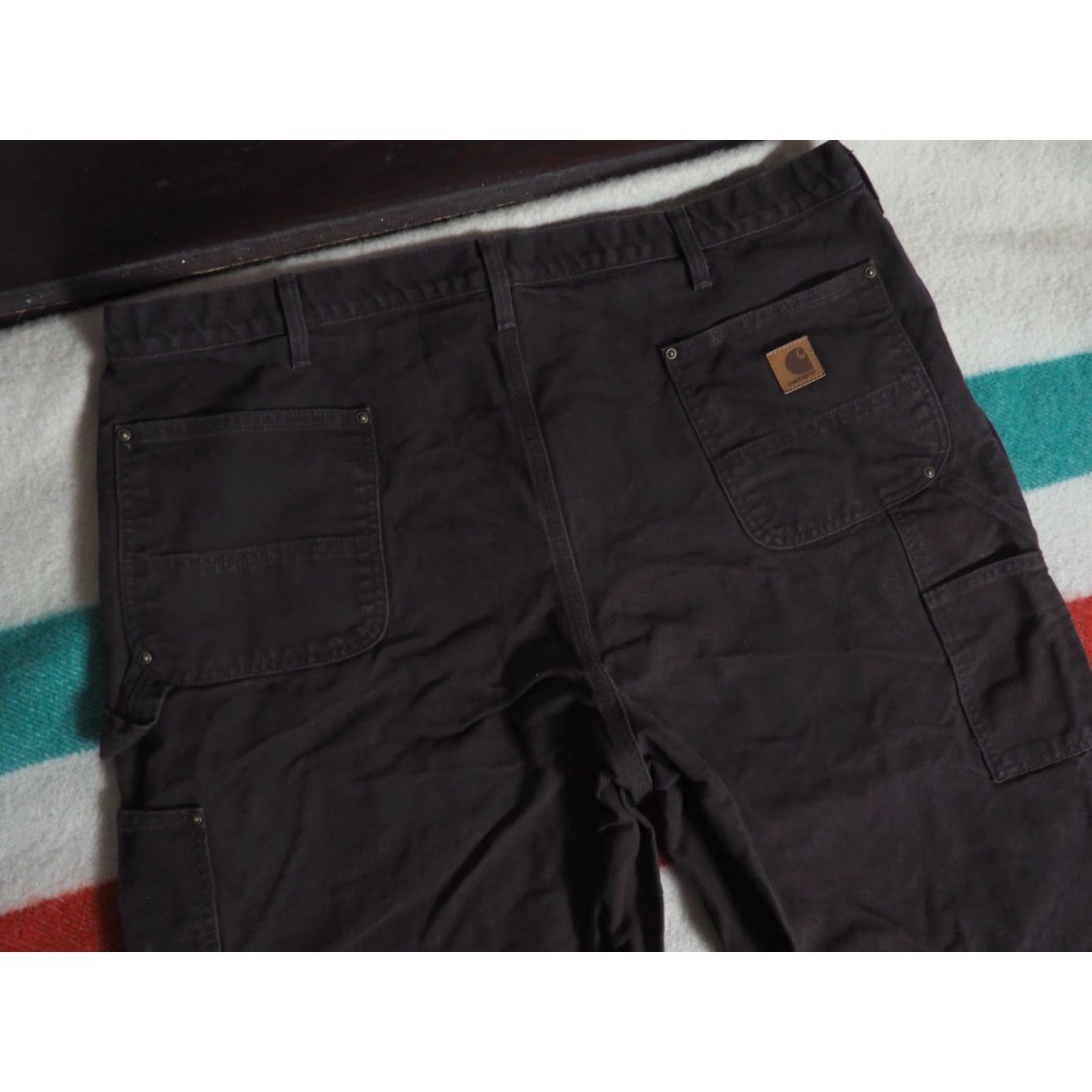 Carhartt VTG Carhartt Pants Dark Brown DK B Duck Canvas Double Knee 42x32 Work Mens Carhartt Pants Carpenter Size US 42 / EU 58 - 4 Thumbnail