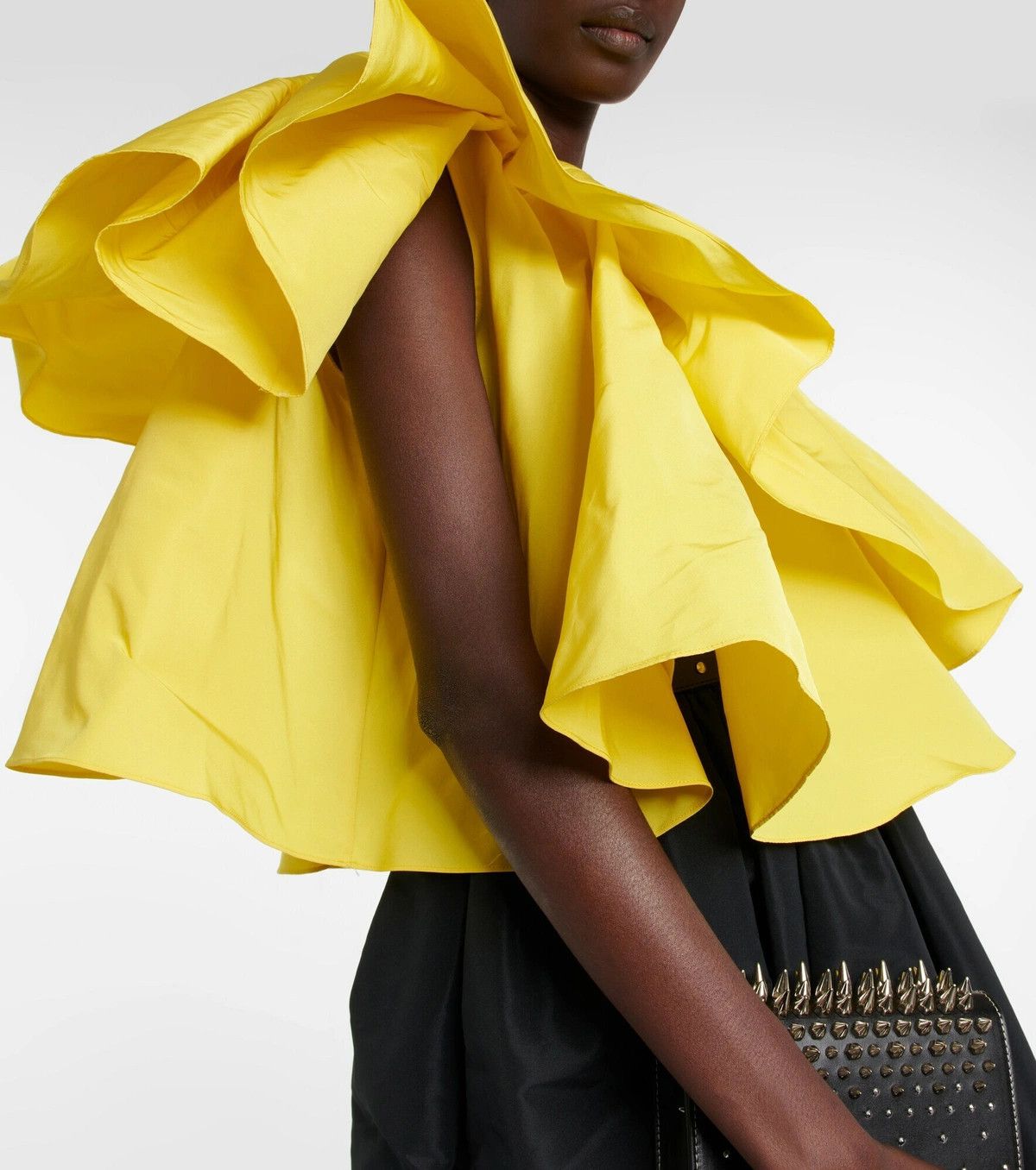 Alexander McQueen o1y0325 One-Shoulder Top in Yellow Size M / US 6-8 / IT 42-44 - 5 Thumbnail