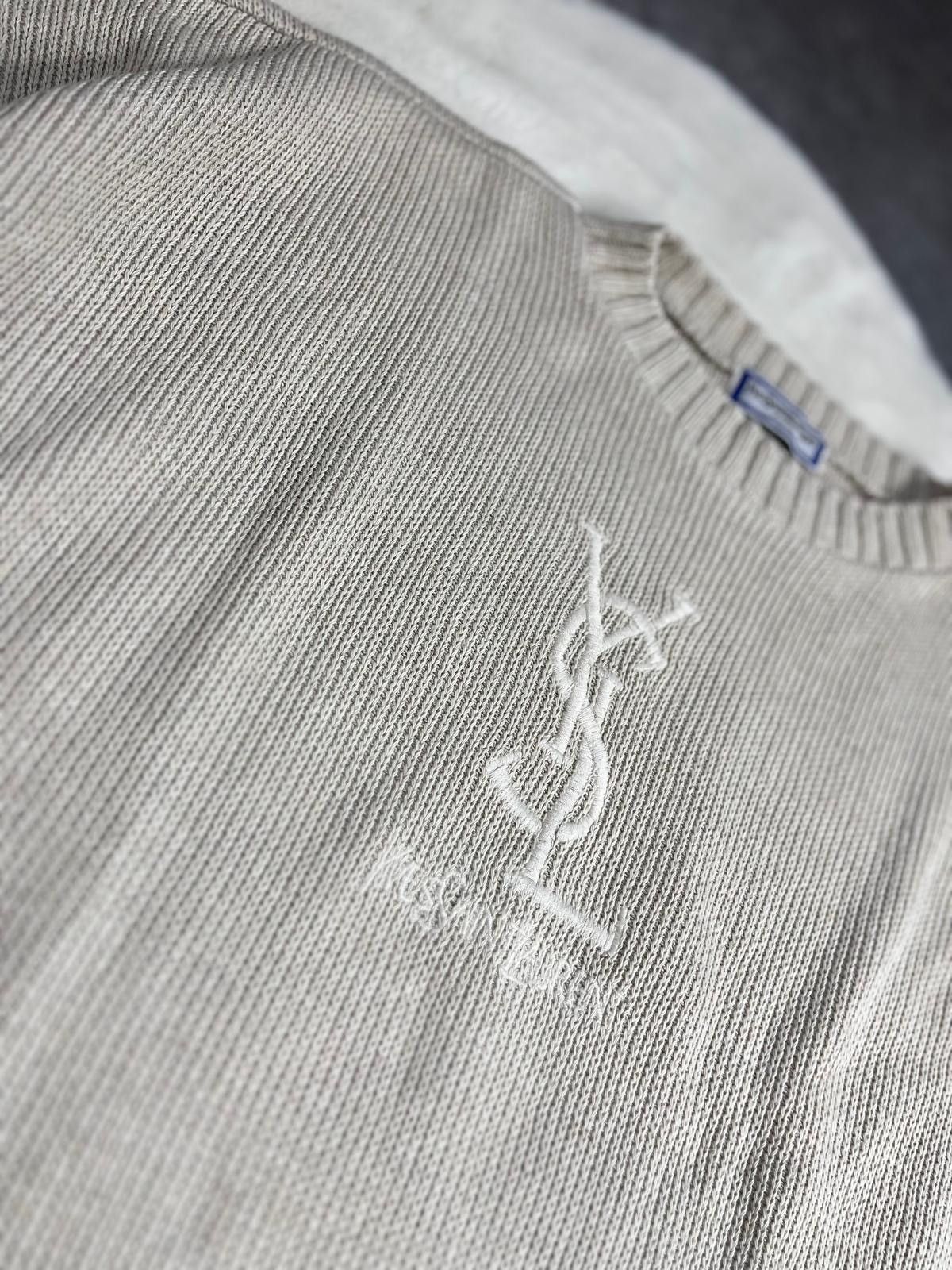 Vintage × Yves Saint Laurent Yves Saint Laurent Big Logo Jumper Vintage 90s Made in U.K. Size US M / EU 48-50 / 2 - 4 Thumbnail