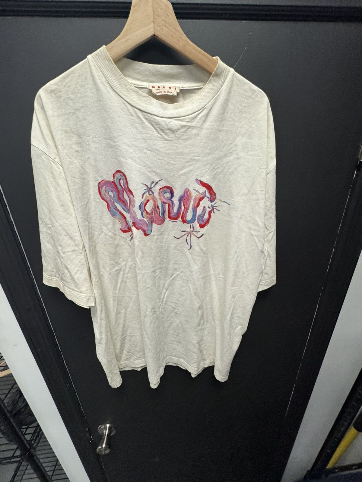 Marni Marni Watercolor Paint Logo Tee Size US L / EU 52-54 / 3 - 1 Thumbnail